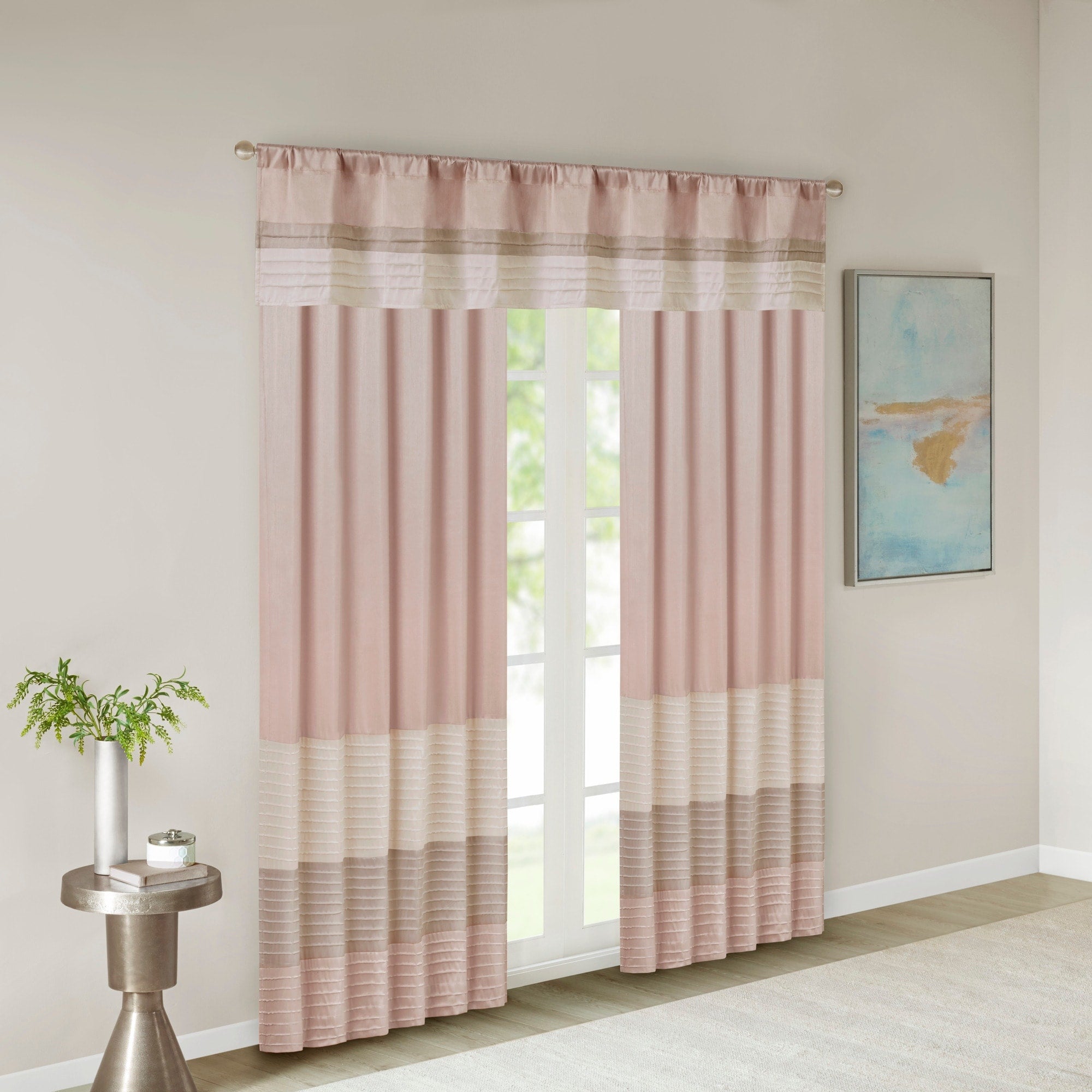 Madison Park Chester Polyoni Pintuck Curtain Panel