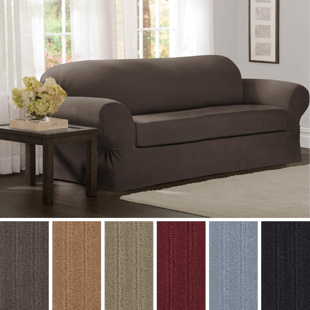 Maytex Collin 2-Piece Sofa Slipcover - 74-96 wide/34 high/38 deep