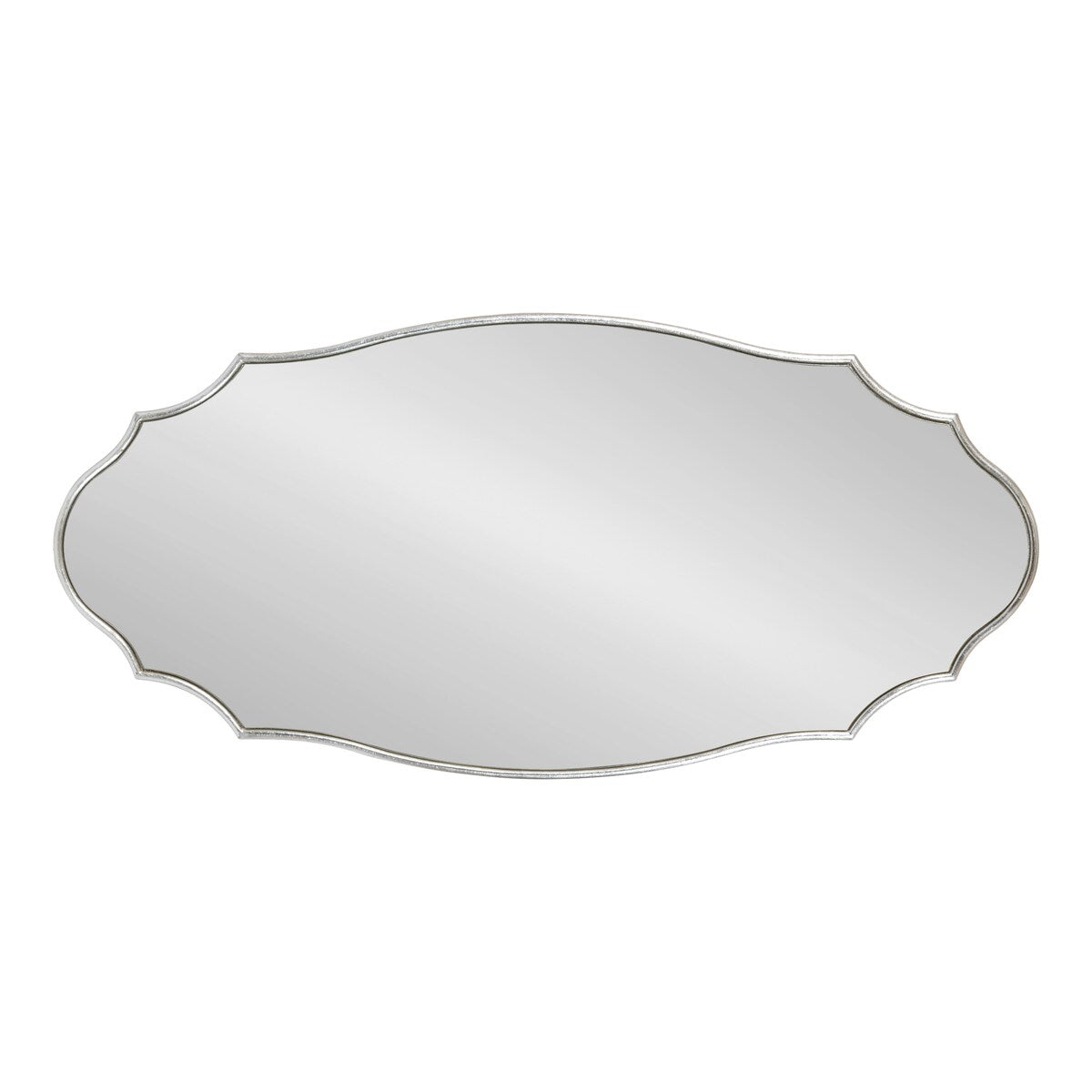 Kate and Laurel Leanna Scalloped Oval Wall Mirror