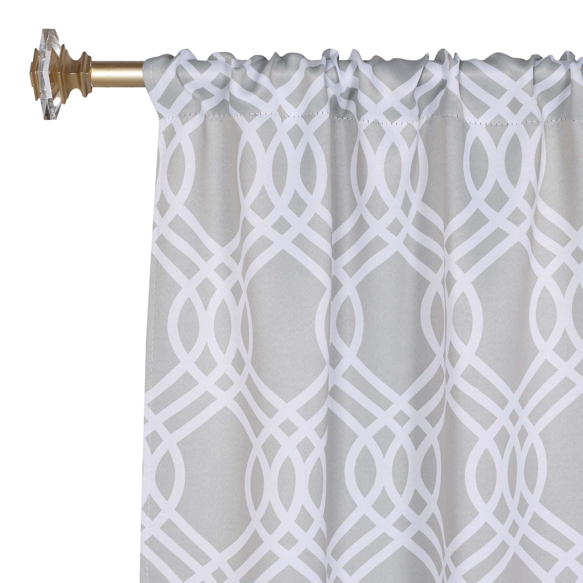 Superior Ribbon Washable Room Darkening Curtains, Set of 2 Panels