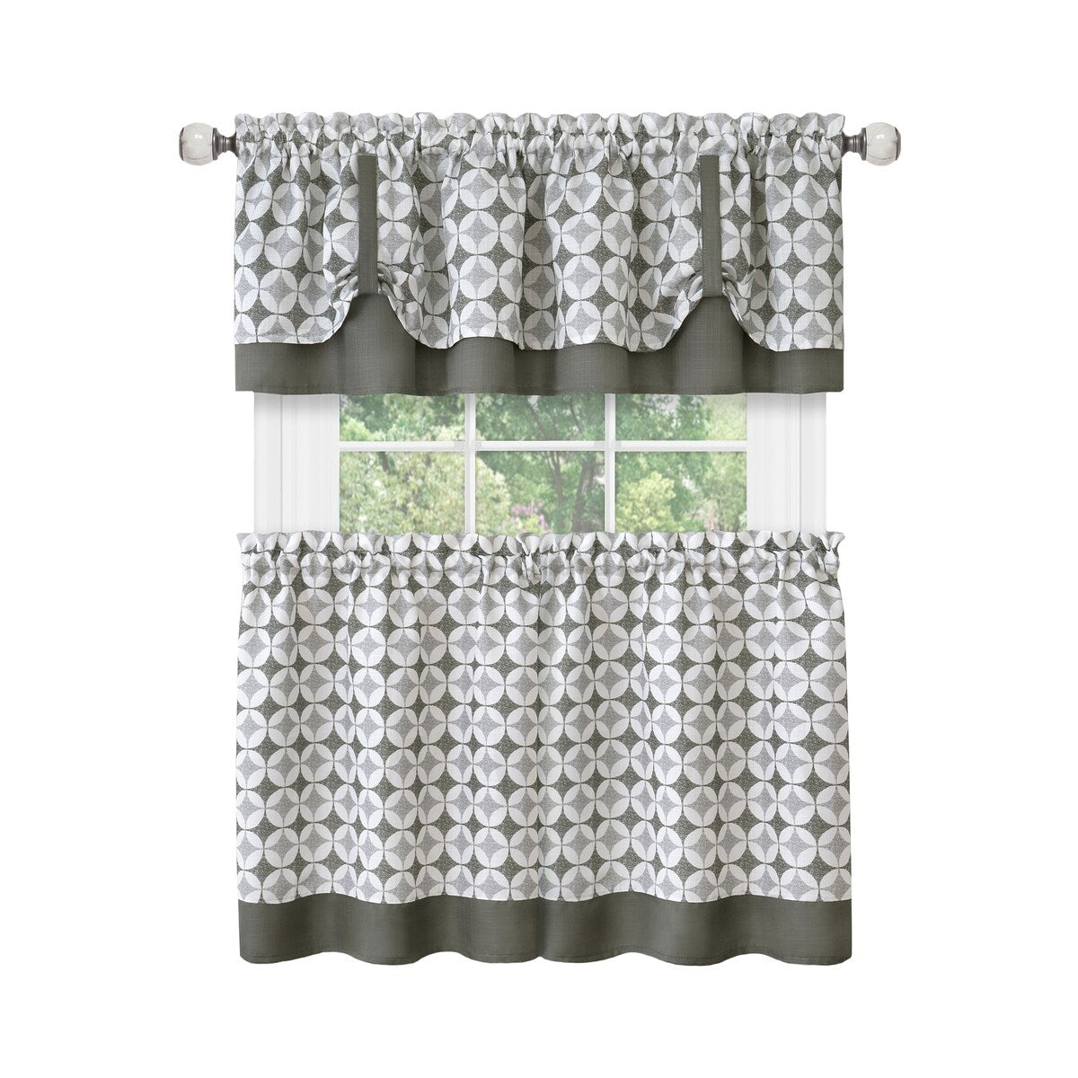 Callie Window Curtain Tier Pair and Valance Set