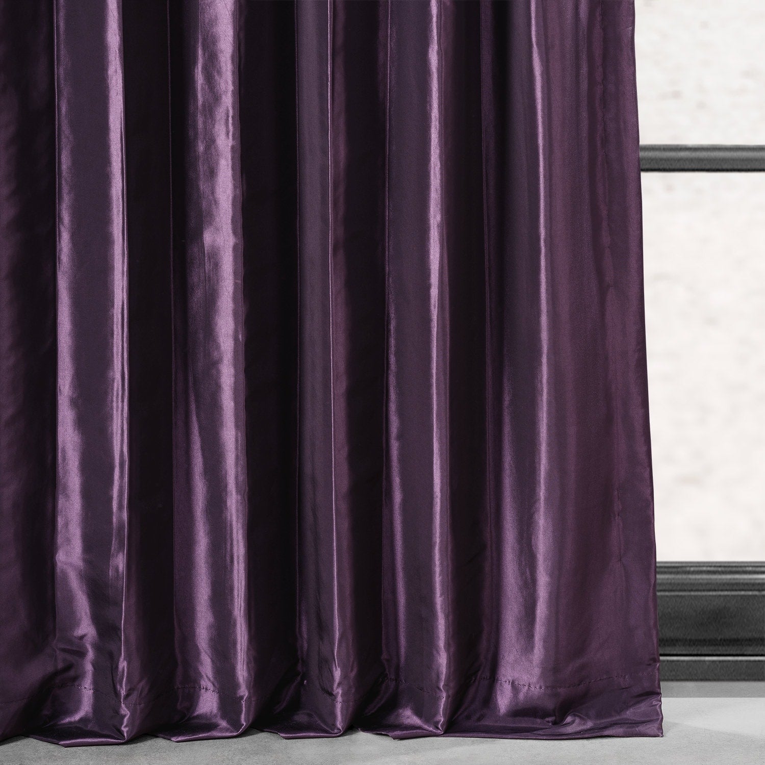 Exclusive Fabric Blackout Faux Silk Taffeta Curtain (1 Panel)