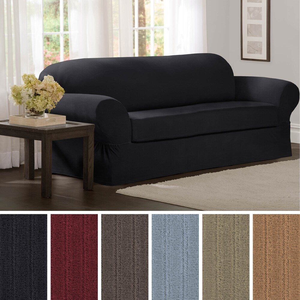 Maytex Collin 2-Piece Sofa Slipcover - 74-96 wide/34 high/38 deep