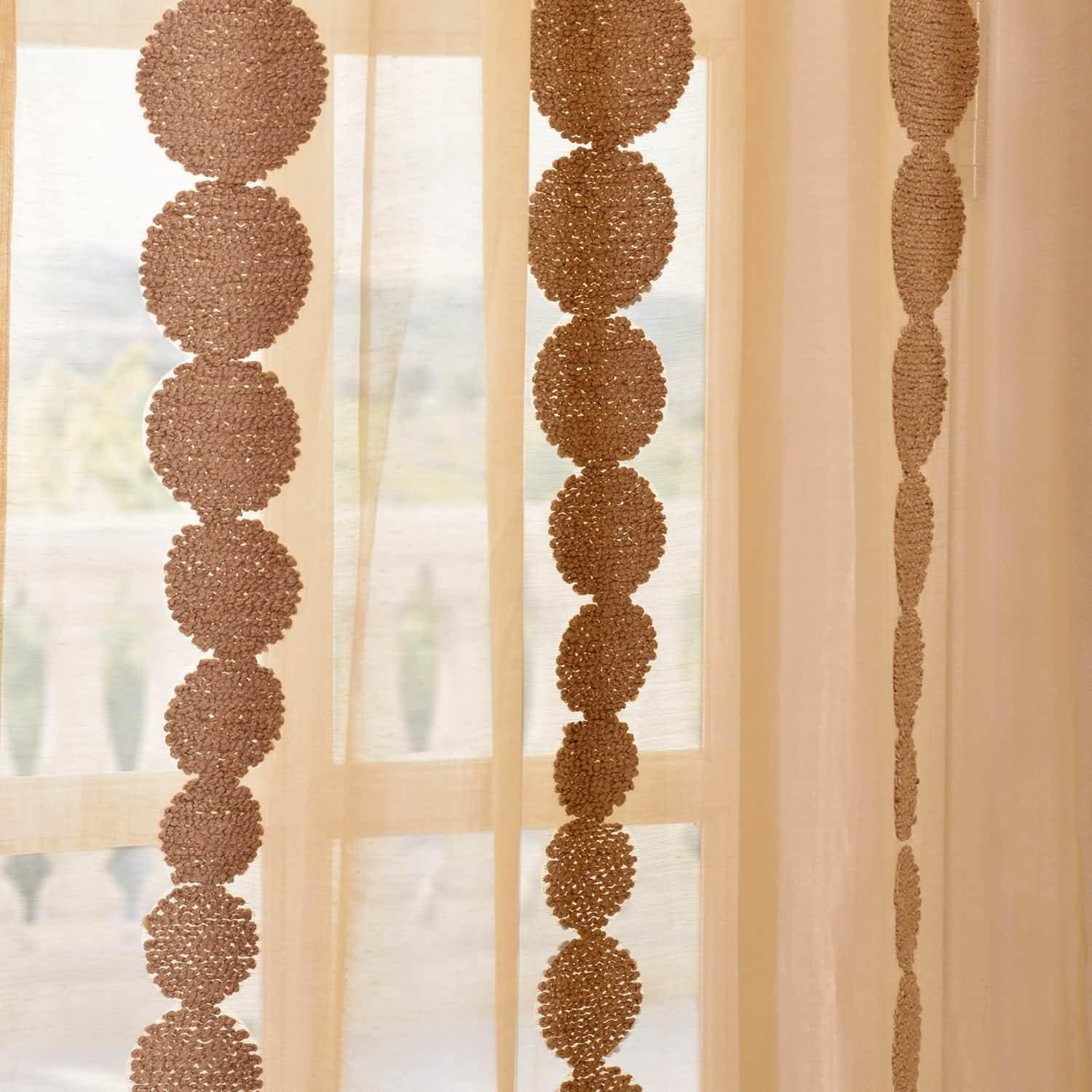 Exclusive Fabrics Cleopatra Embroidered Sheer Curtain (1 Panel)