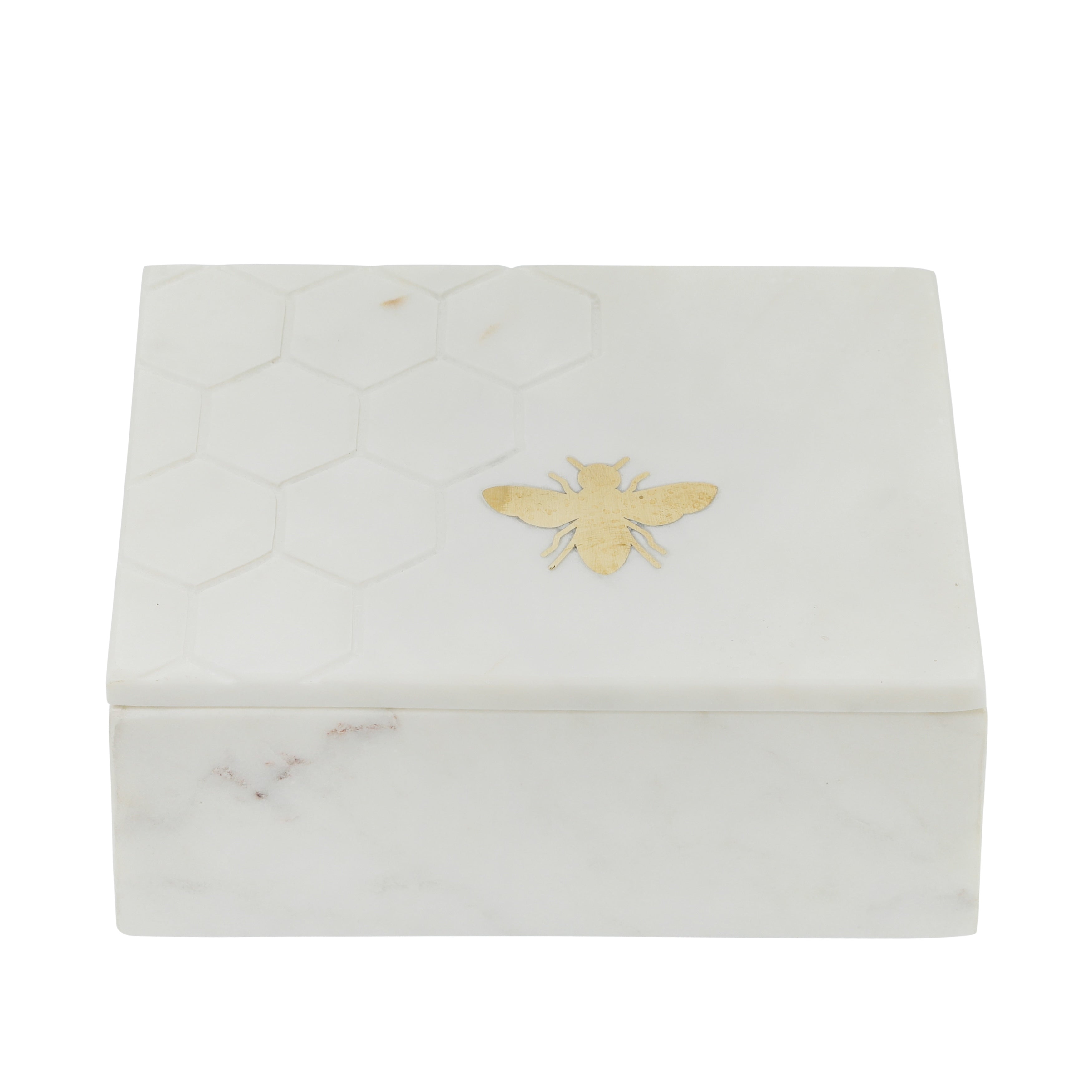 Sagebrook Home Bee Accent Keepsake Box with Lid - 7 x 5 x 3