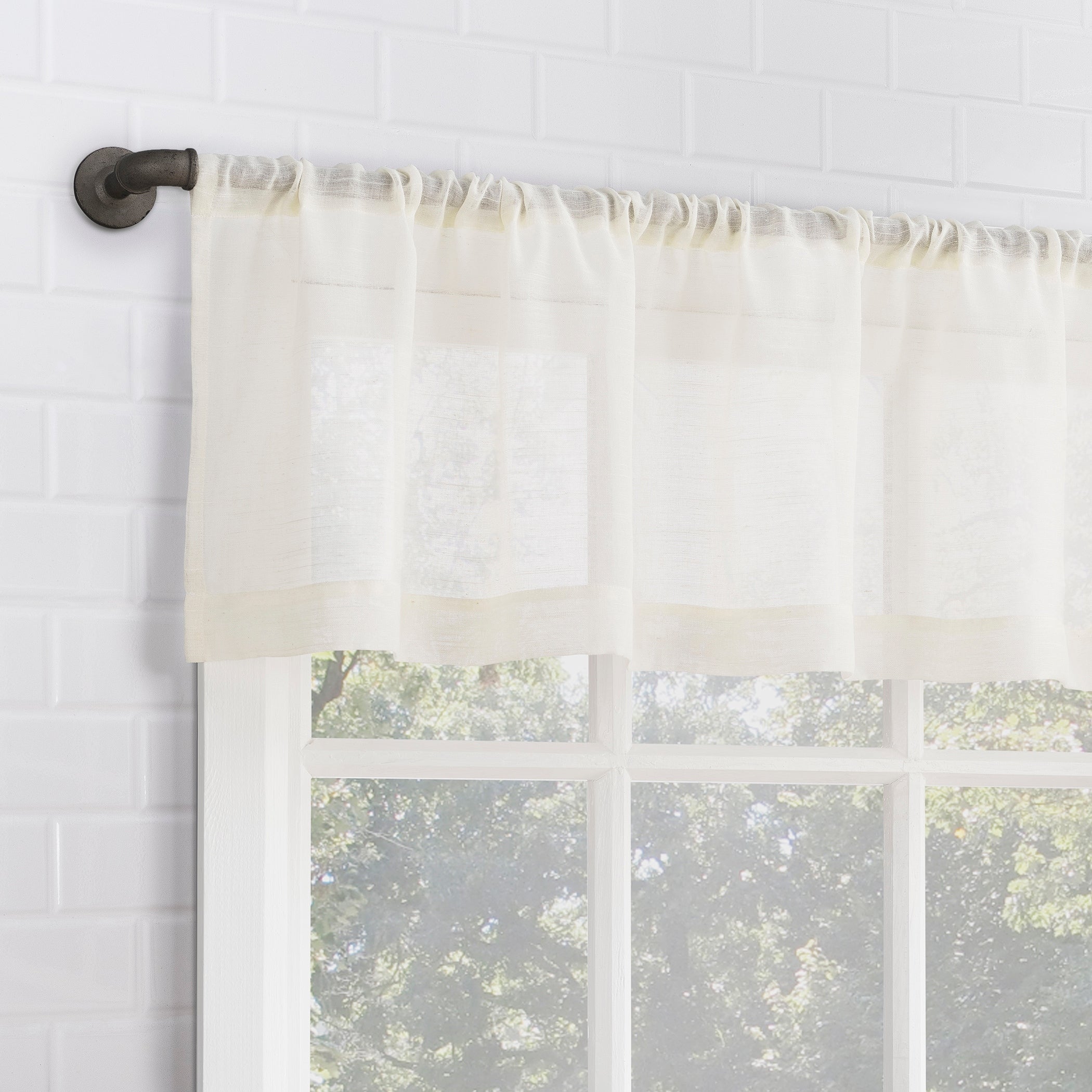 Archaeo Slub Textured Linen Blend Cafe Curtain Pair