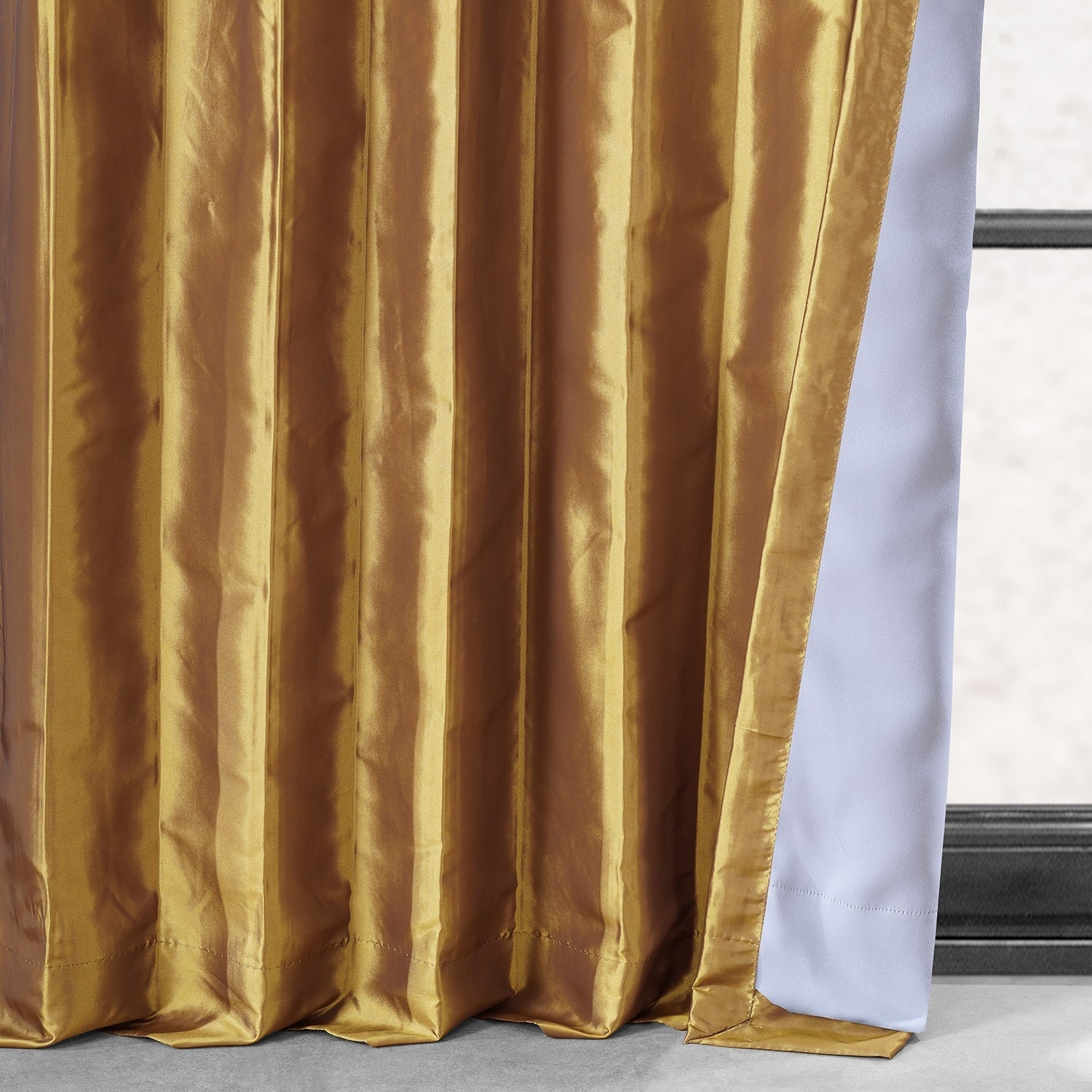 Exclusive Fabric Blackout Faux Silk Taffeta Curtain (1 Panel)