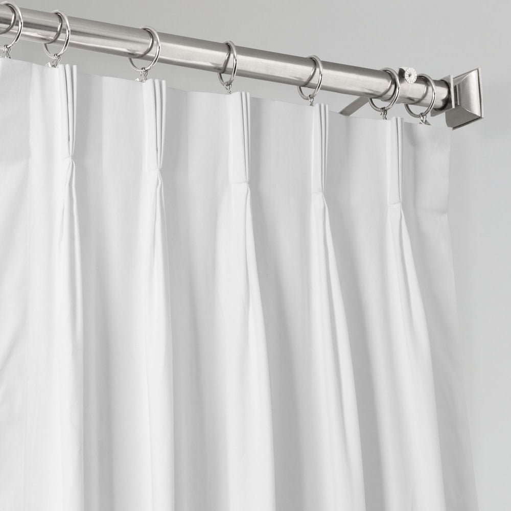 Exclusive Fabrics Solid Cotton Pleated Curtain (1 Panel)