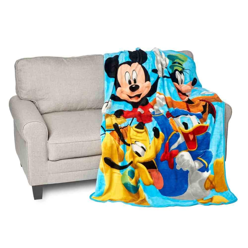 Disney Mickey Mouse Roadster Racers 4 Ever Micro Raschel Throw Blanket