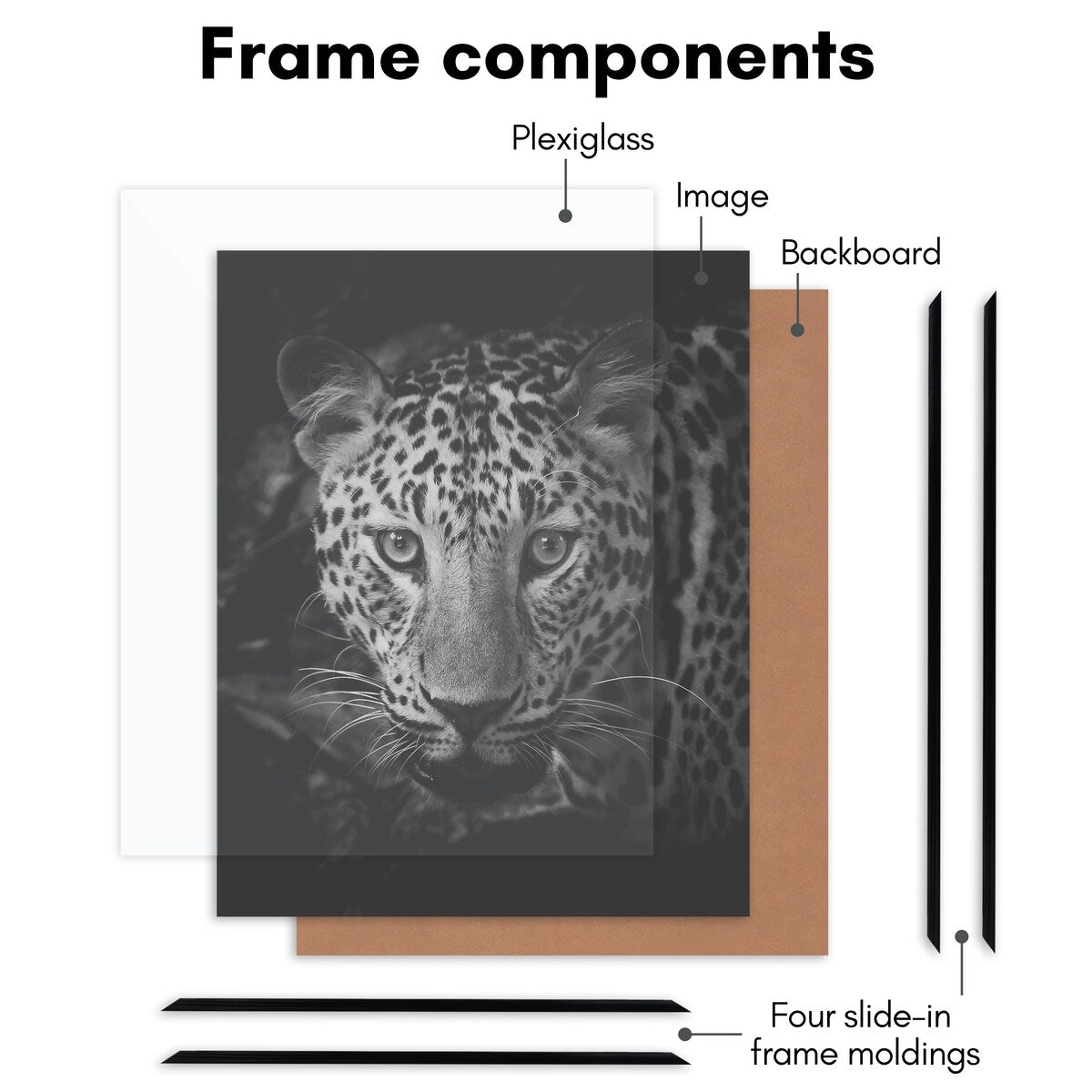 Americanflat 3 Pack Lightweight Poster Frames - Black