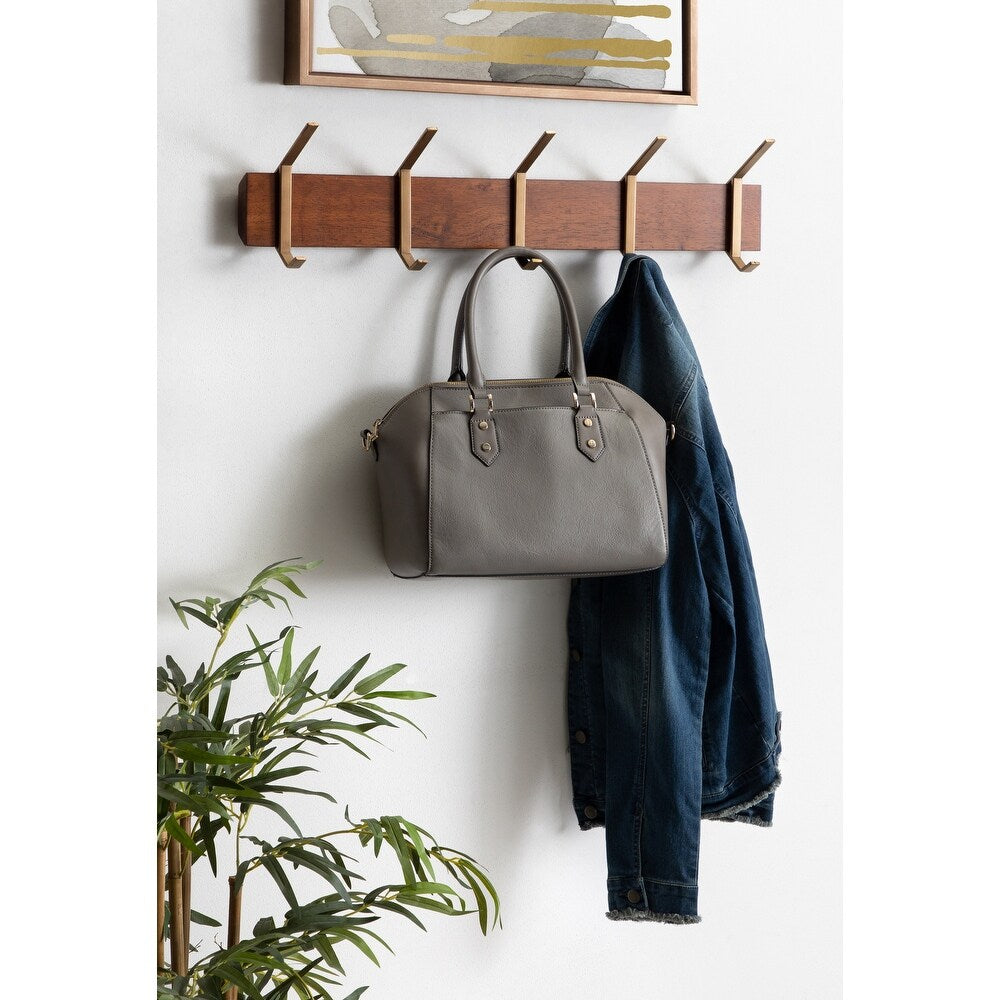 Kate and Laurel Rossmore Modern 5 Hook Shelf - 5 Hooks