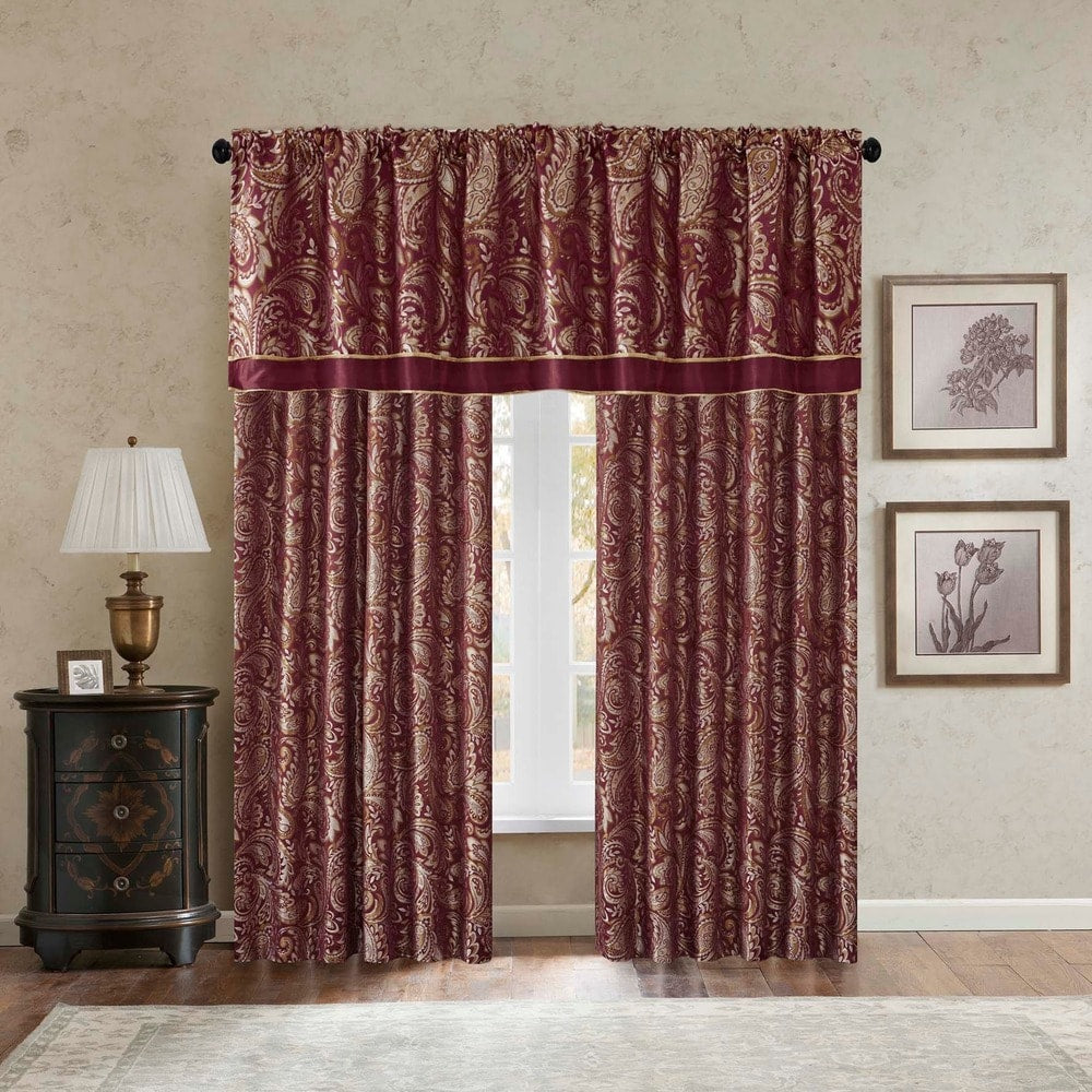 Madison Park Whitman Jacquard Valance - 50 x 18