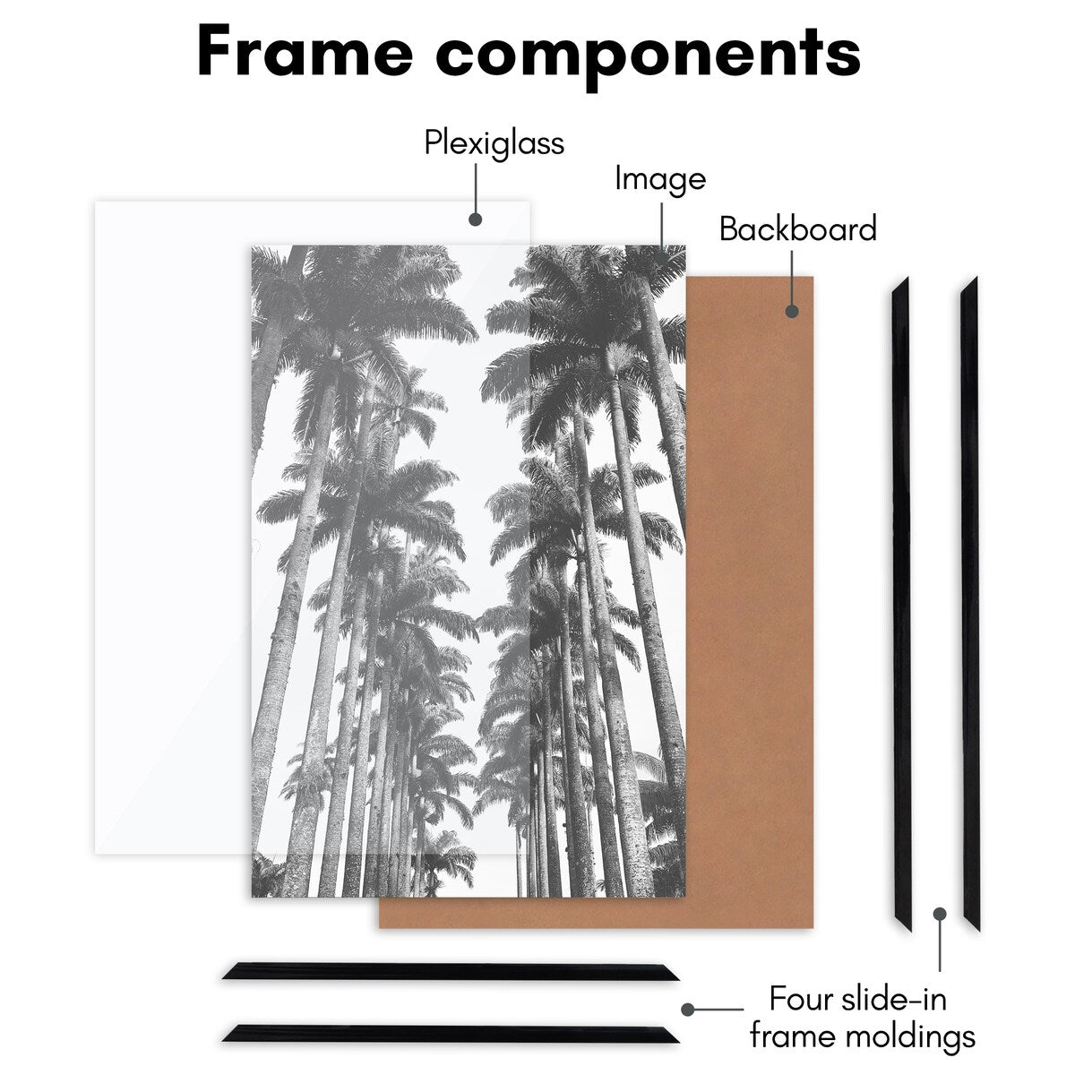 Americanflat 3 Pack Lightweight Poster Frames - Black