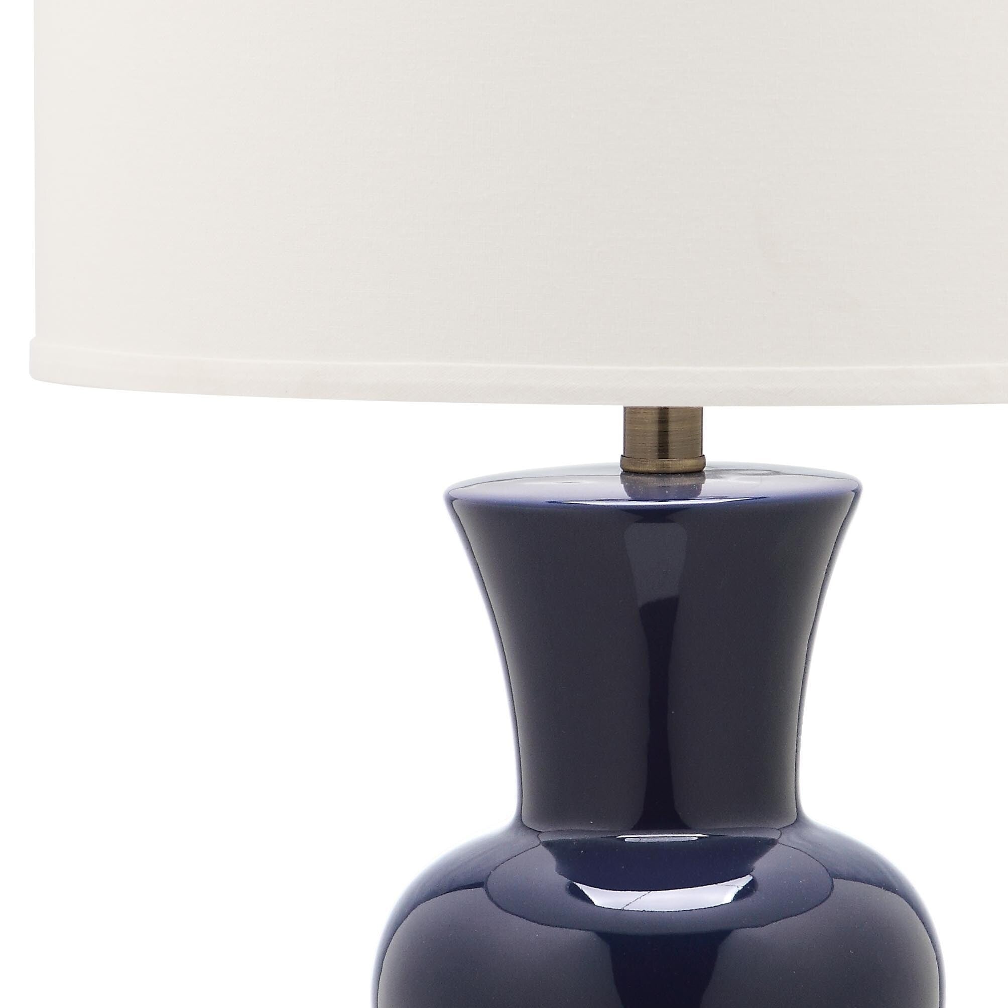 SAFAVIEH Lighting Misti 30 Inch Navy Column Lamp (Set of 2)