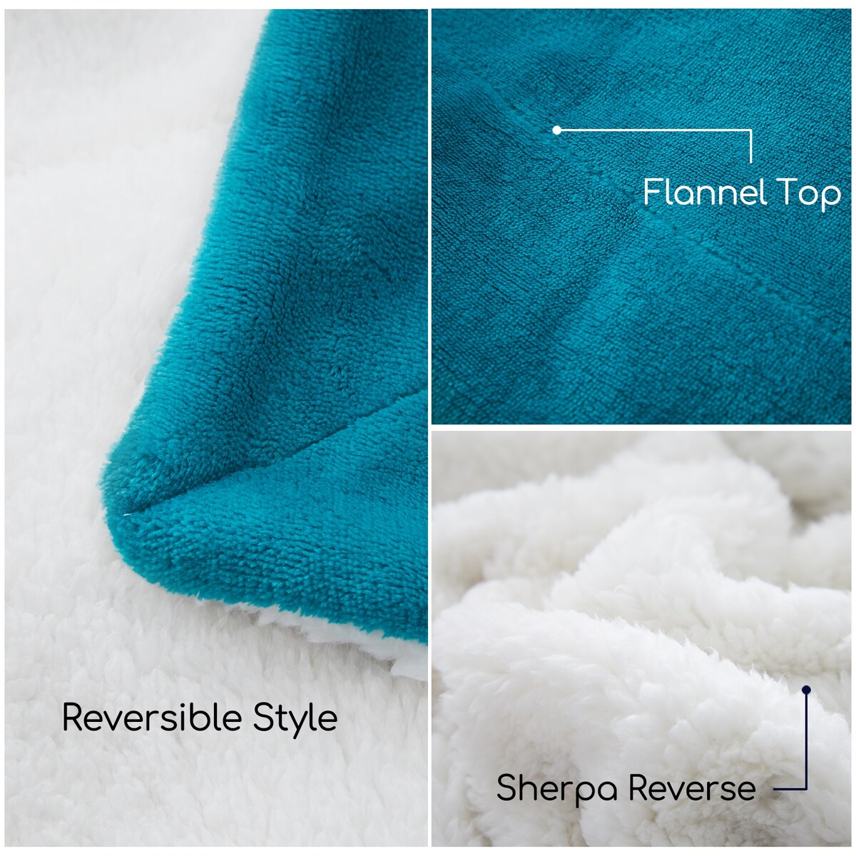 Sherpa Throw Blanket Plush Fleece Couch Blankets