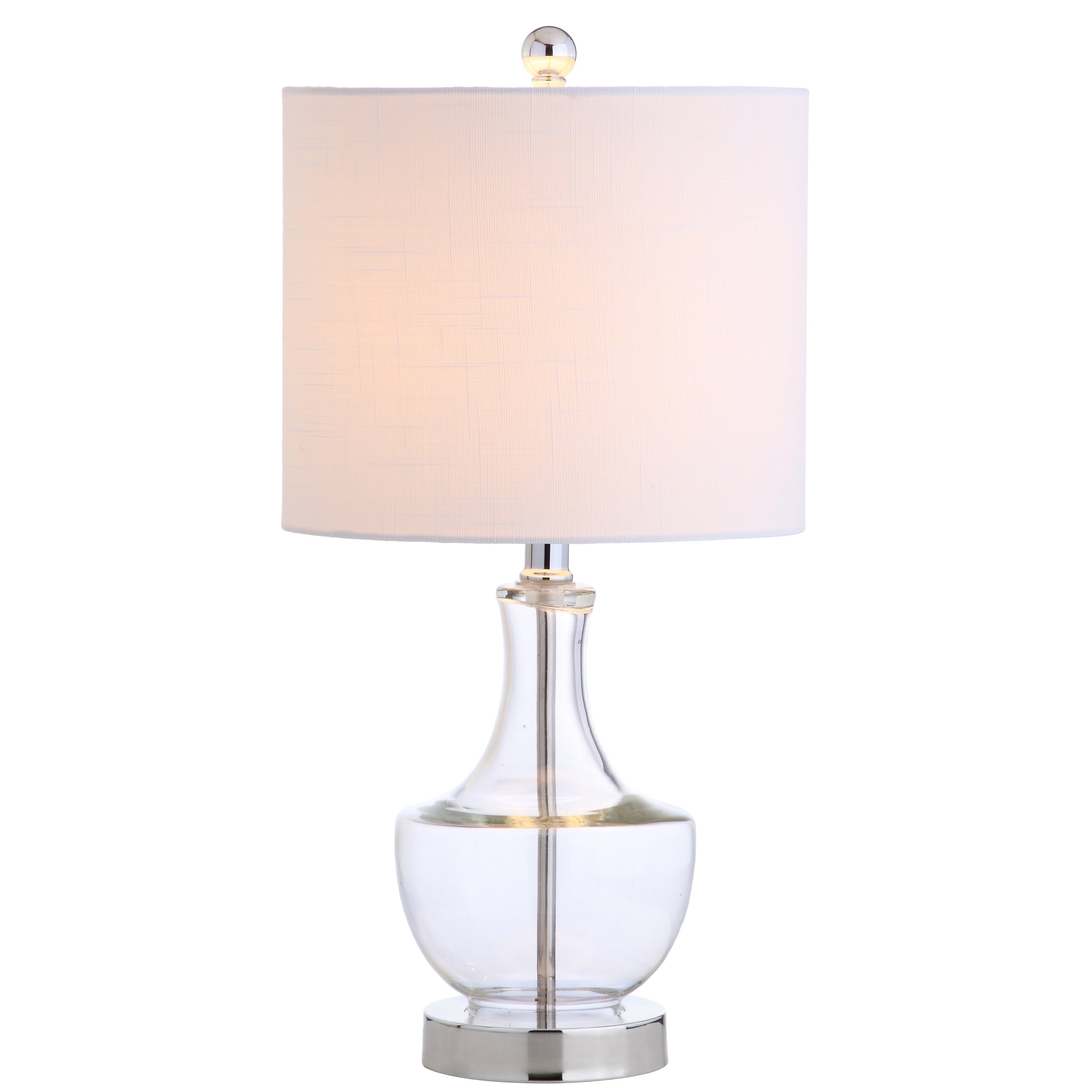 Colette 20 Mini Glass LED Table Lamp, Silver by JONATHAN Y