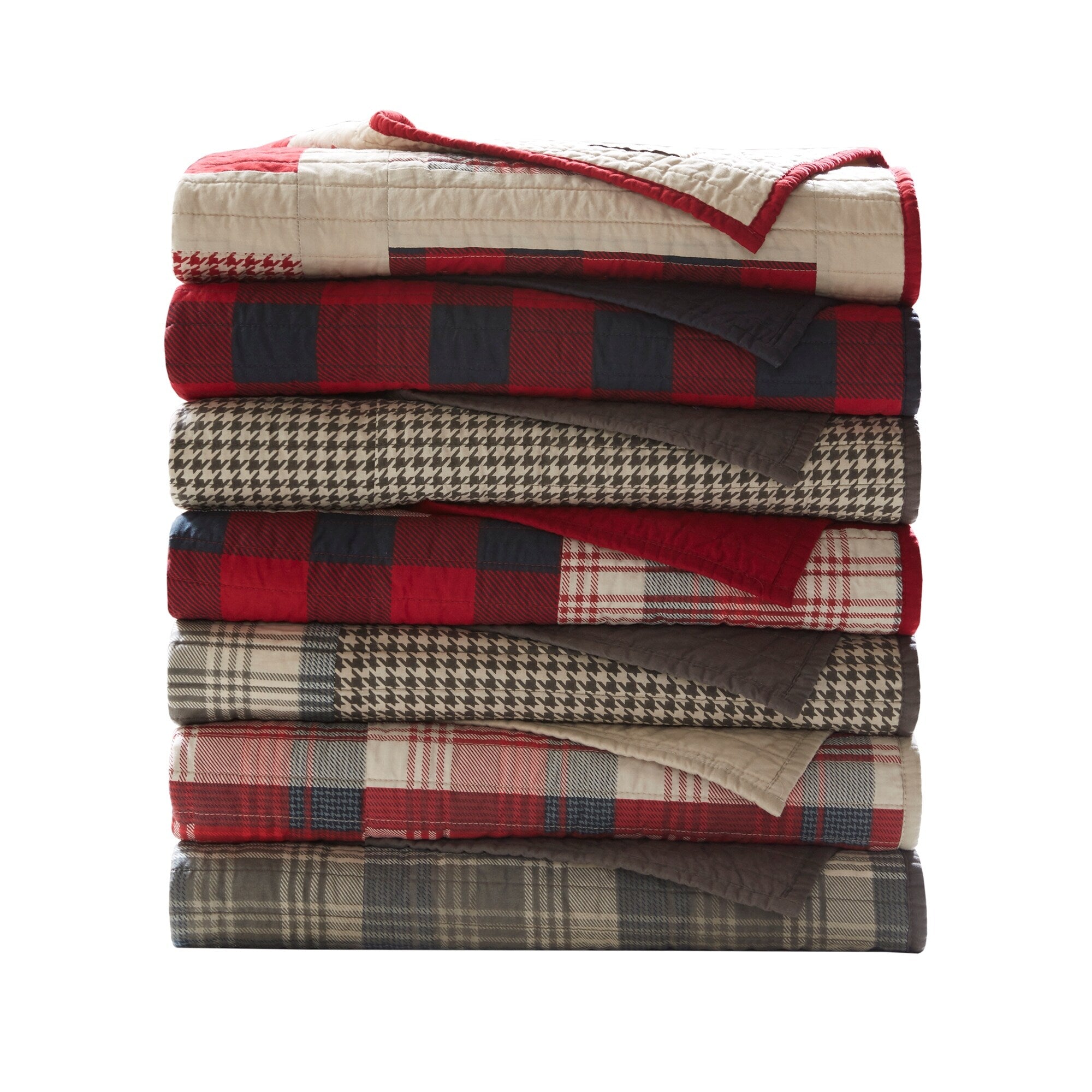 Woolrich Sunset Red Cotton Thread Count Printed Quilted Throw