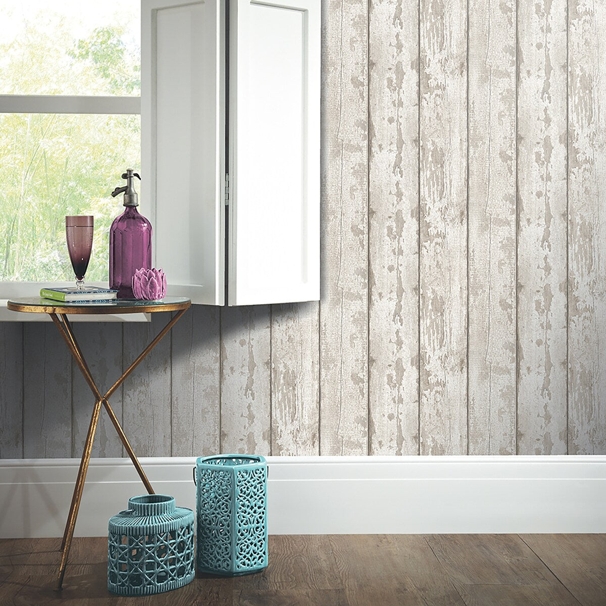 Arthouse Washed Wood Unpasted Wallpaper