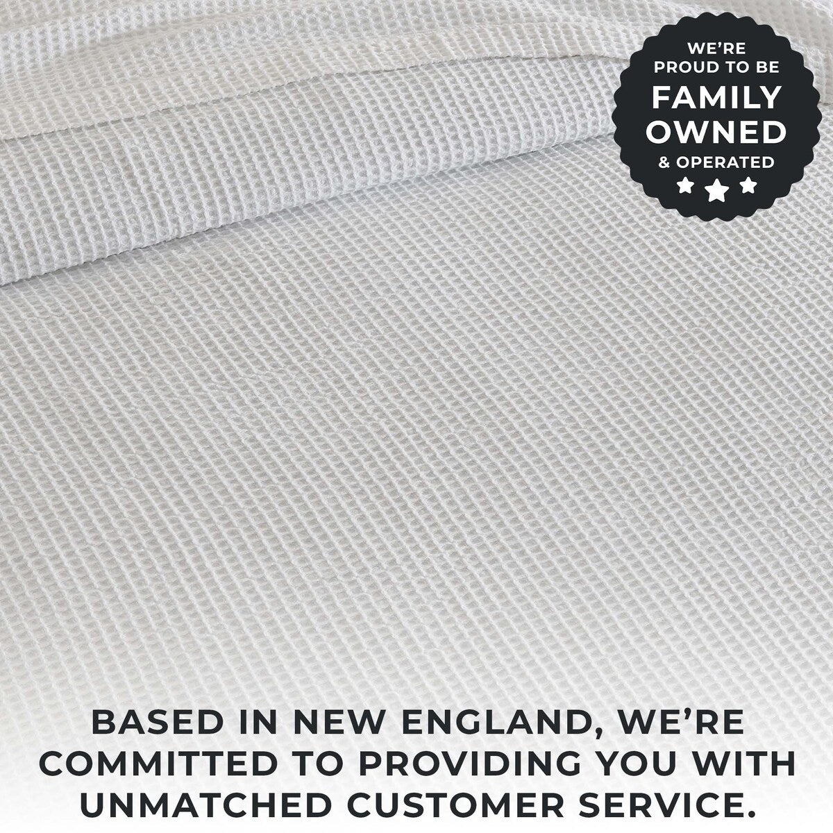 Linery & Co. 100% Cotton All-Season Lightweight Waffle Weave Knit Throw Blanket