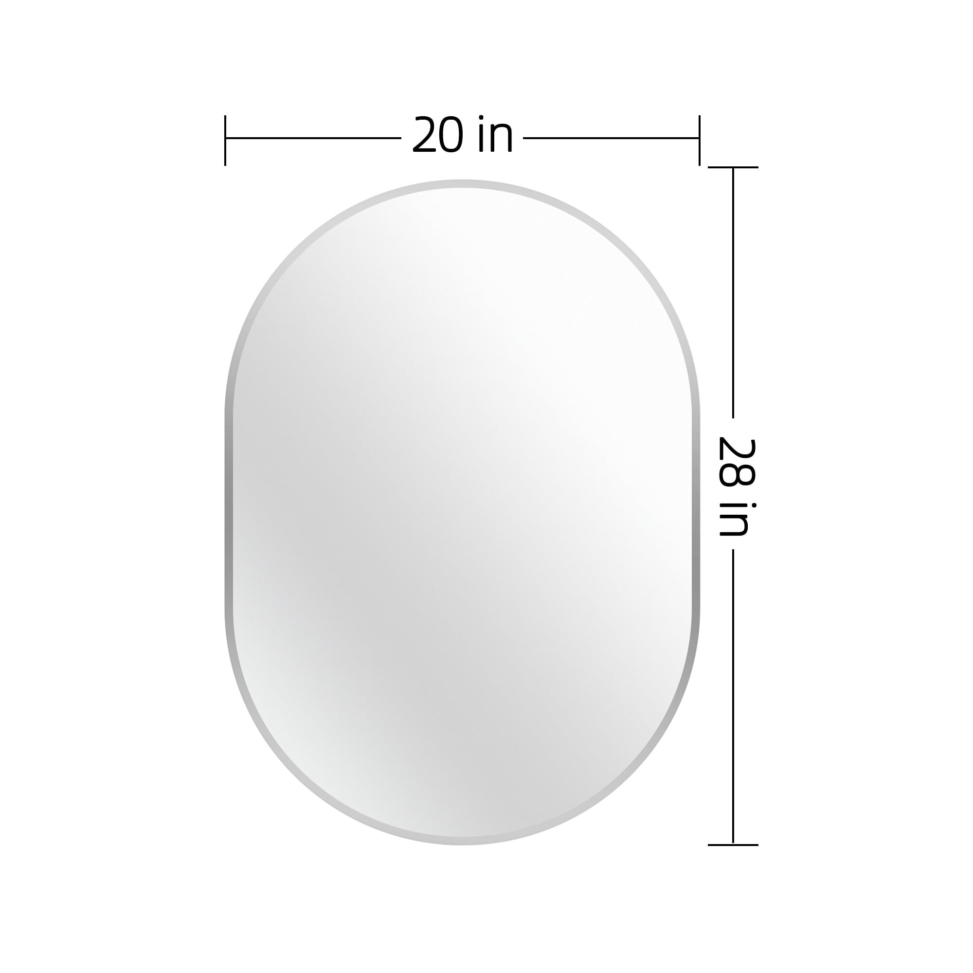 Small Oval Aluminum Framed Wall Bathroom Vanity Mirror