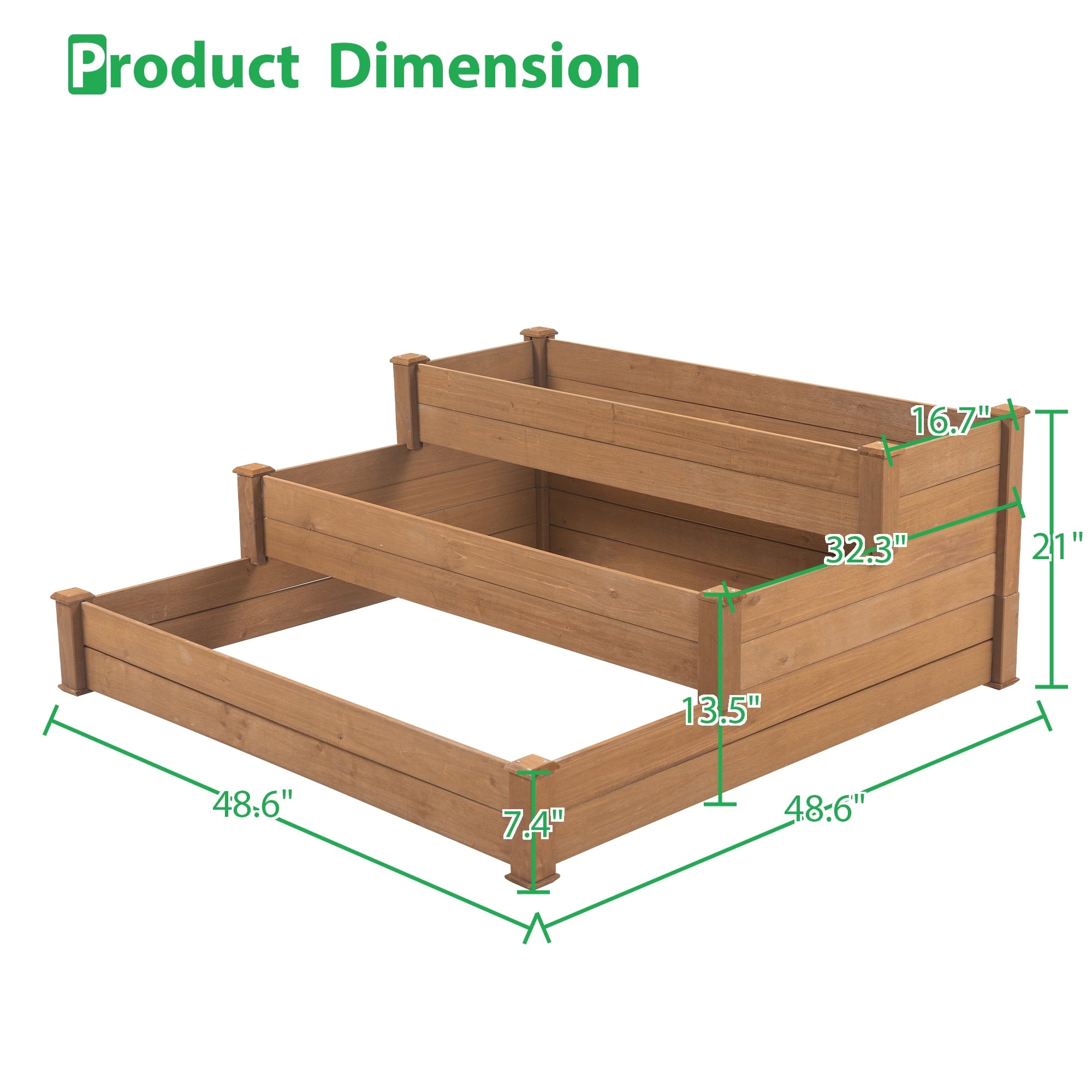 Wood Tiered, Raised Garden Bed