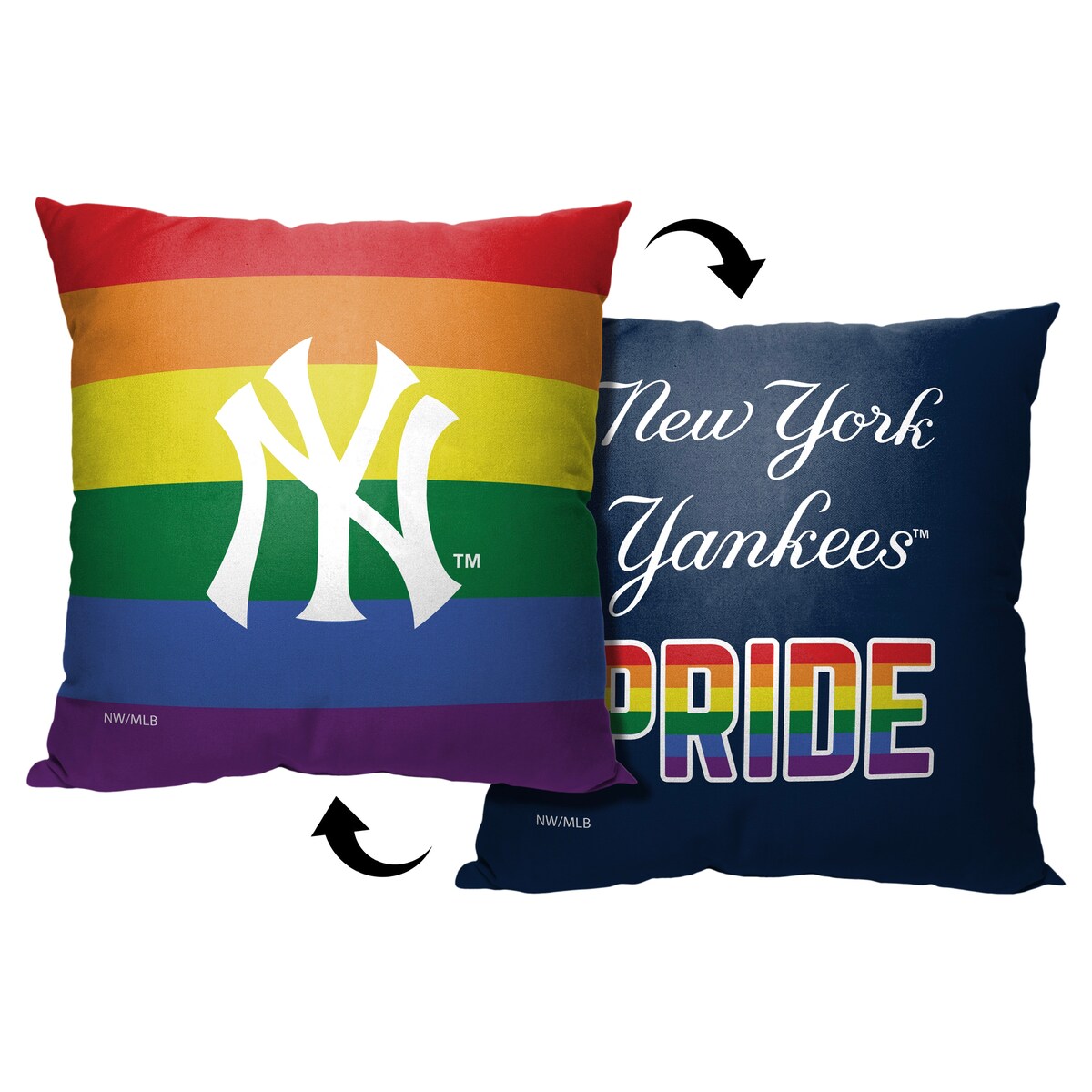 MLB New York Yankees Pride Series 18 Inch Throw Pillow