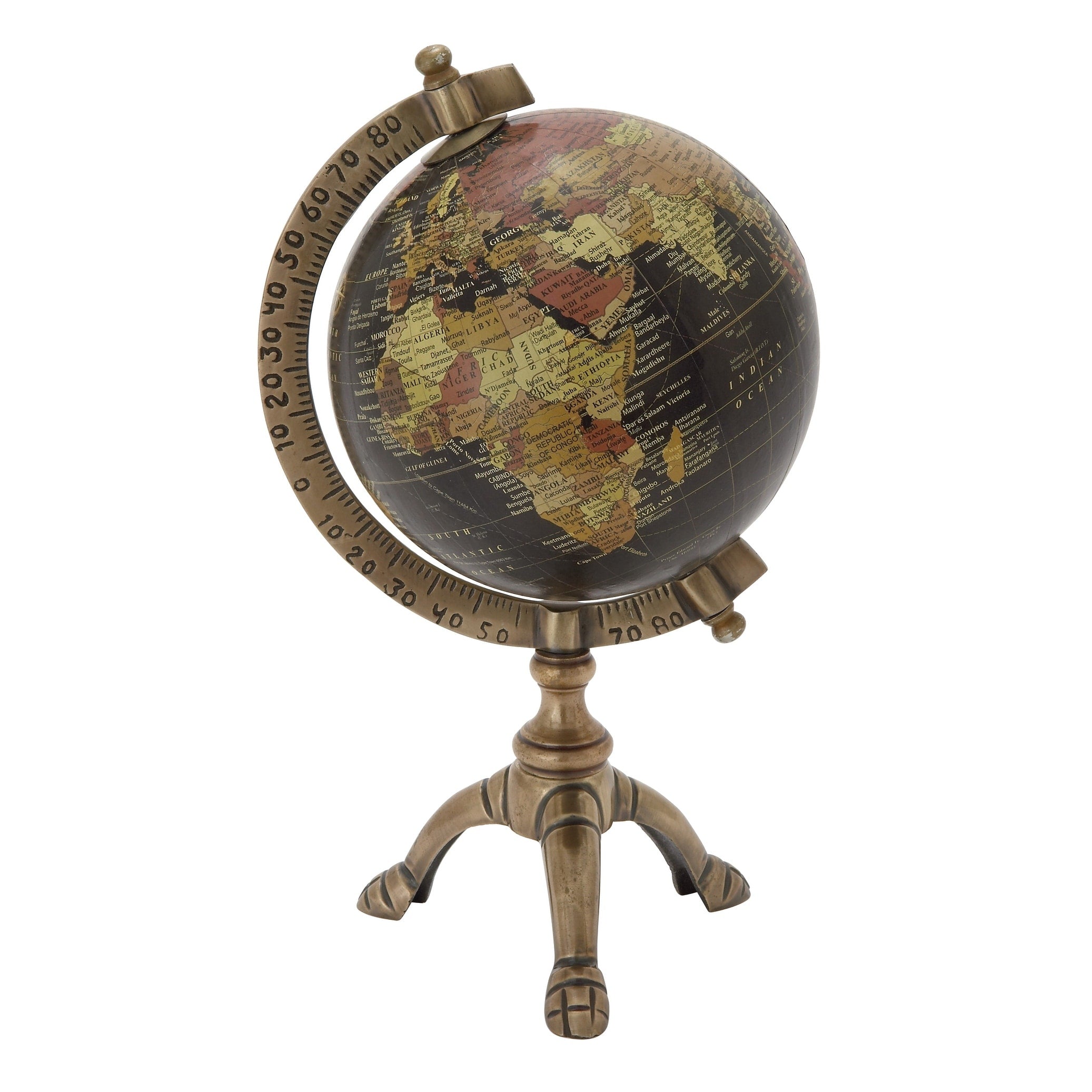 Aluminum Rustic Globe 12 x 7 x 6