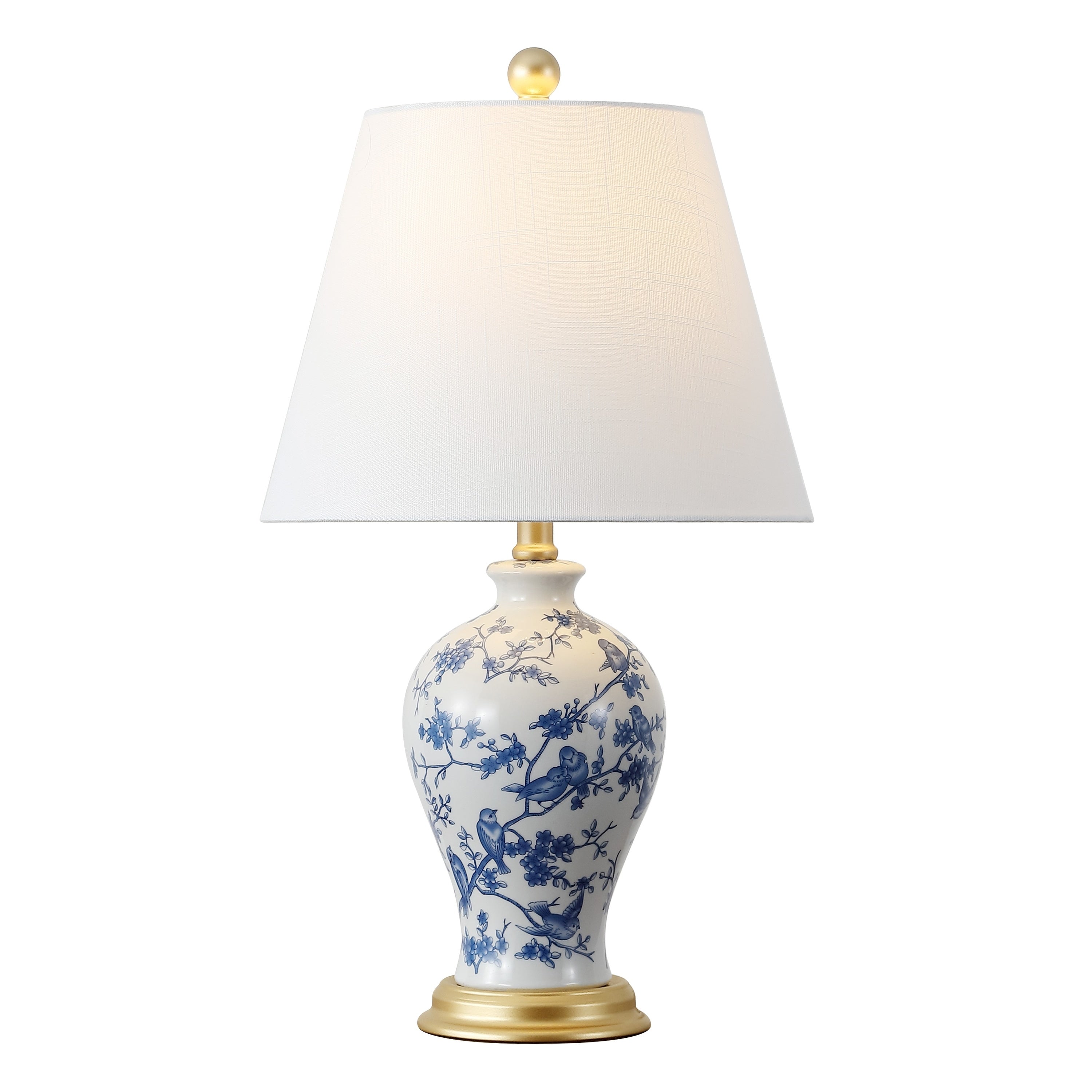 Grace 24 Floral LED Table Lamp, Multi/Brass by JONATHAN Y