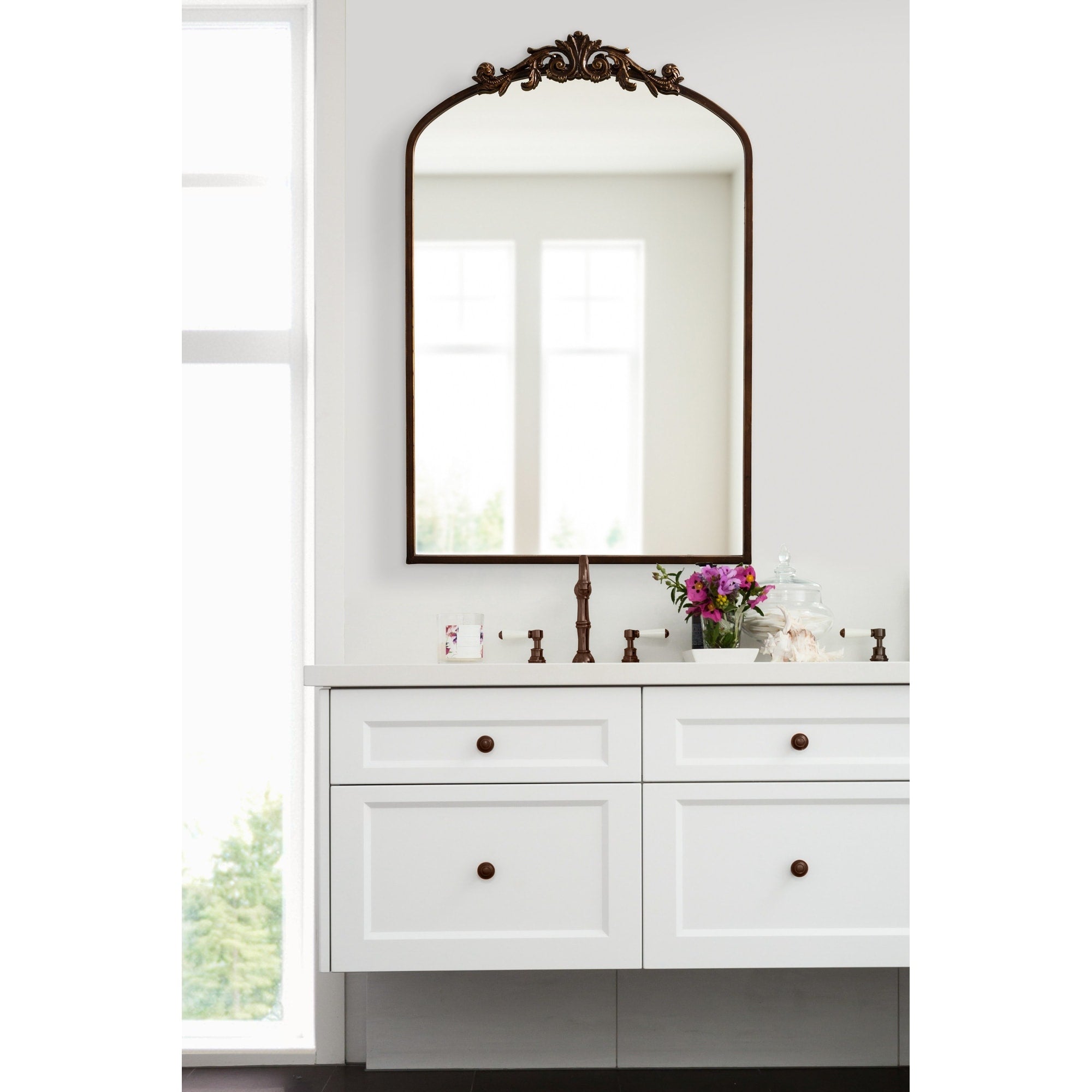 Kate and Laurel Arendahl Traditional Baroque Arch Wall Mirror