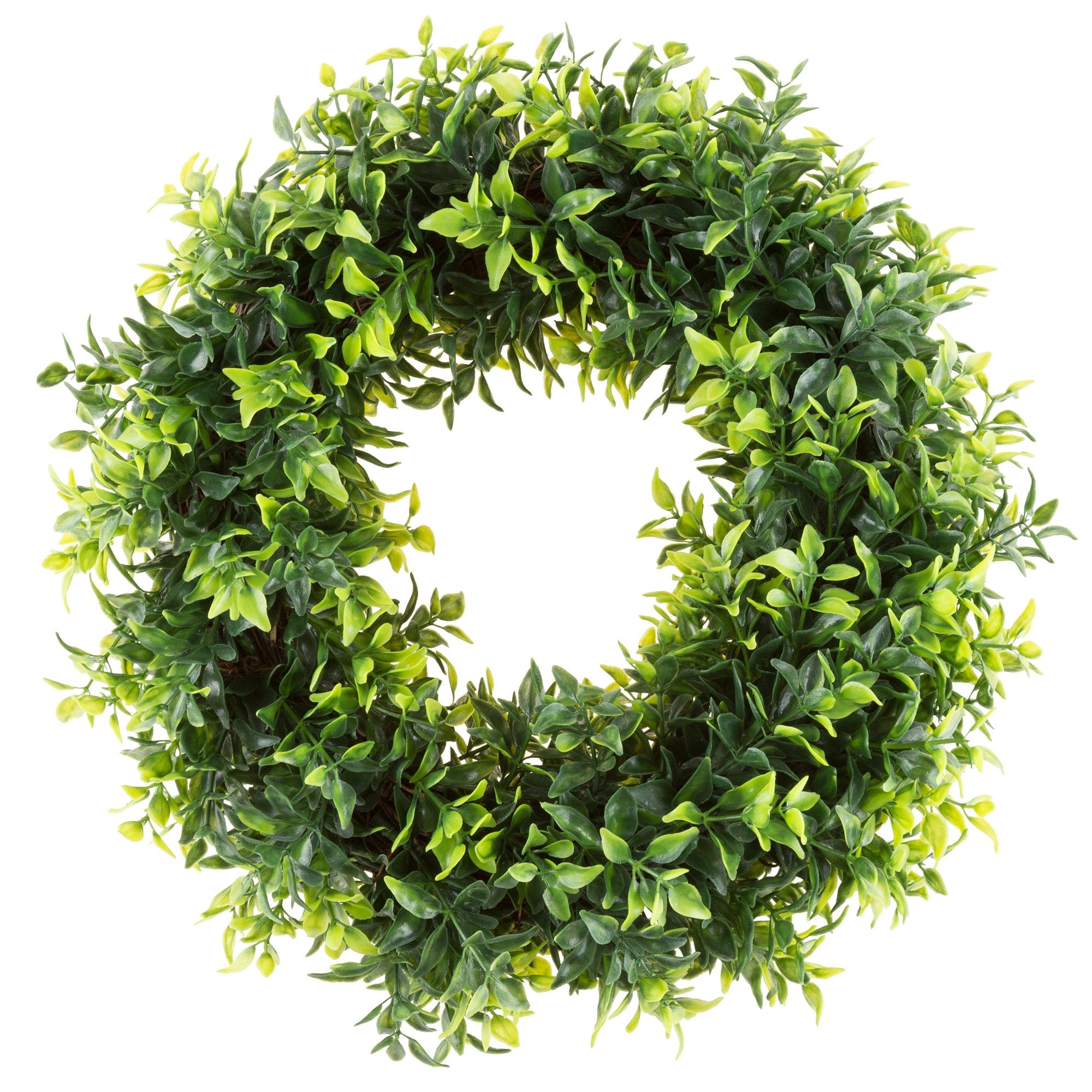 Decorative UV Resistant Boxwood Fall Wreath - 11.5-Inch Round