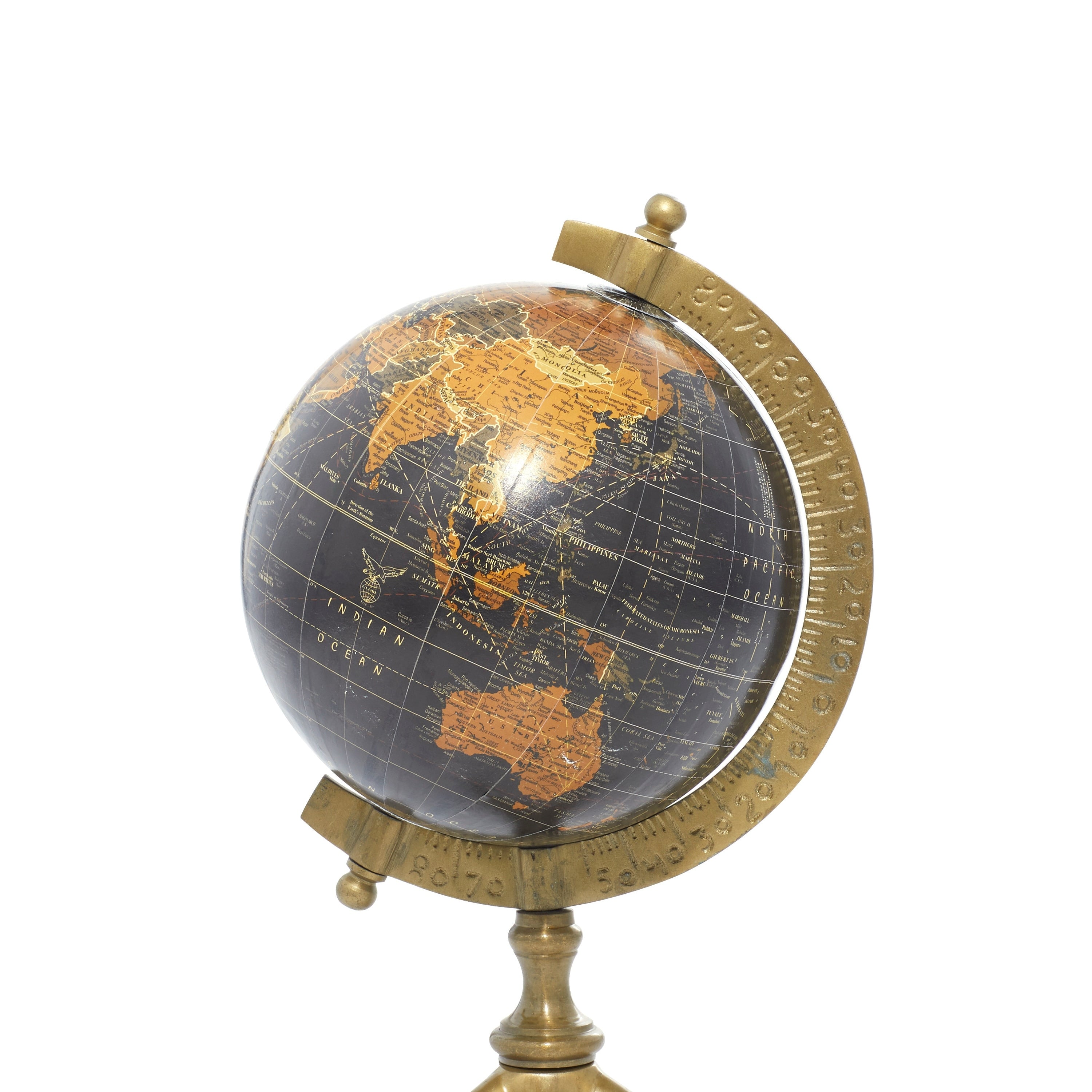 Aluminum Rustic Globe 12 x 7 x 6