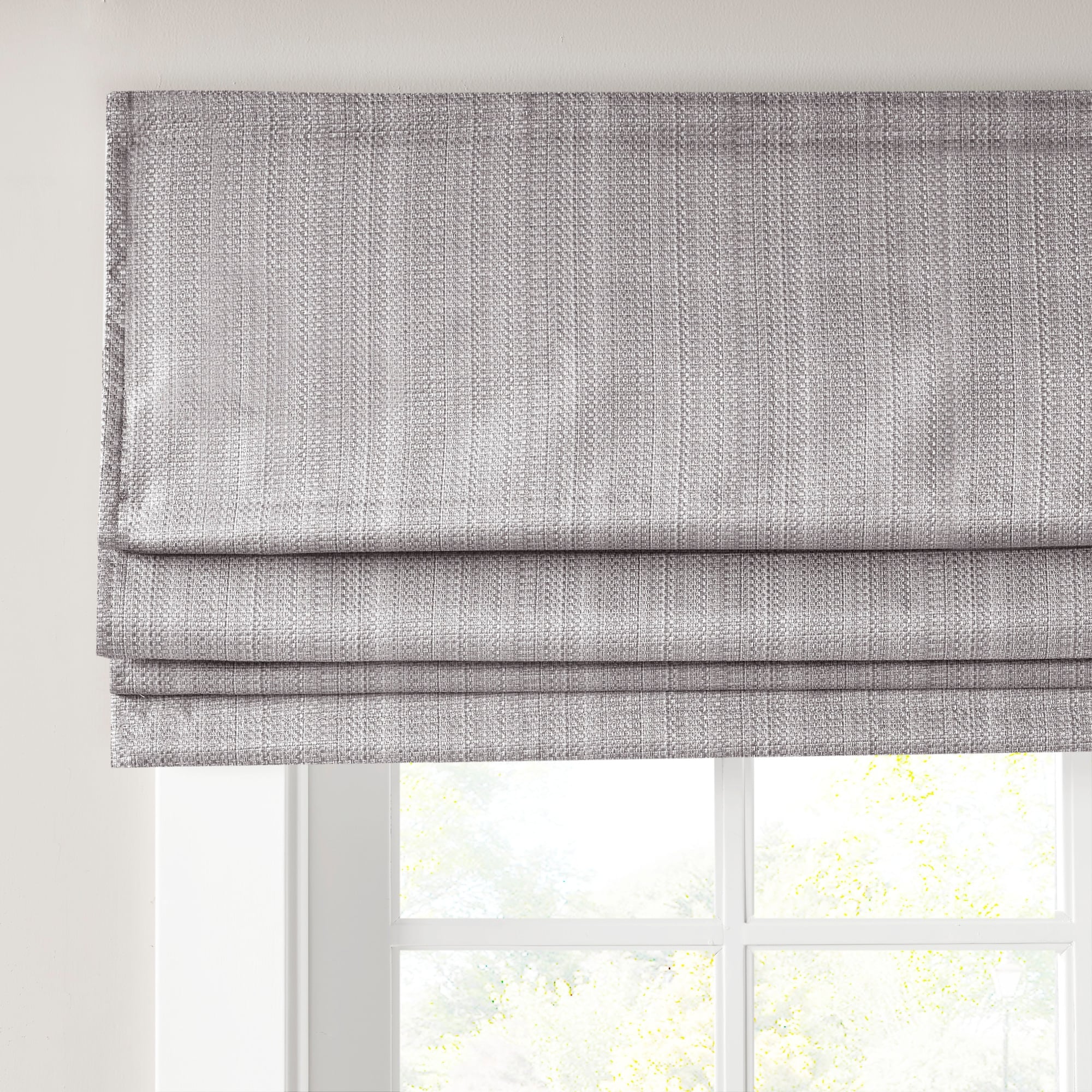 Madison Park Colm Basketweave Room Darkening Cordless Roman Shade