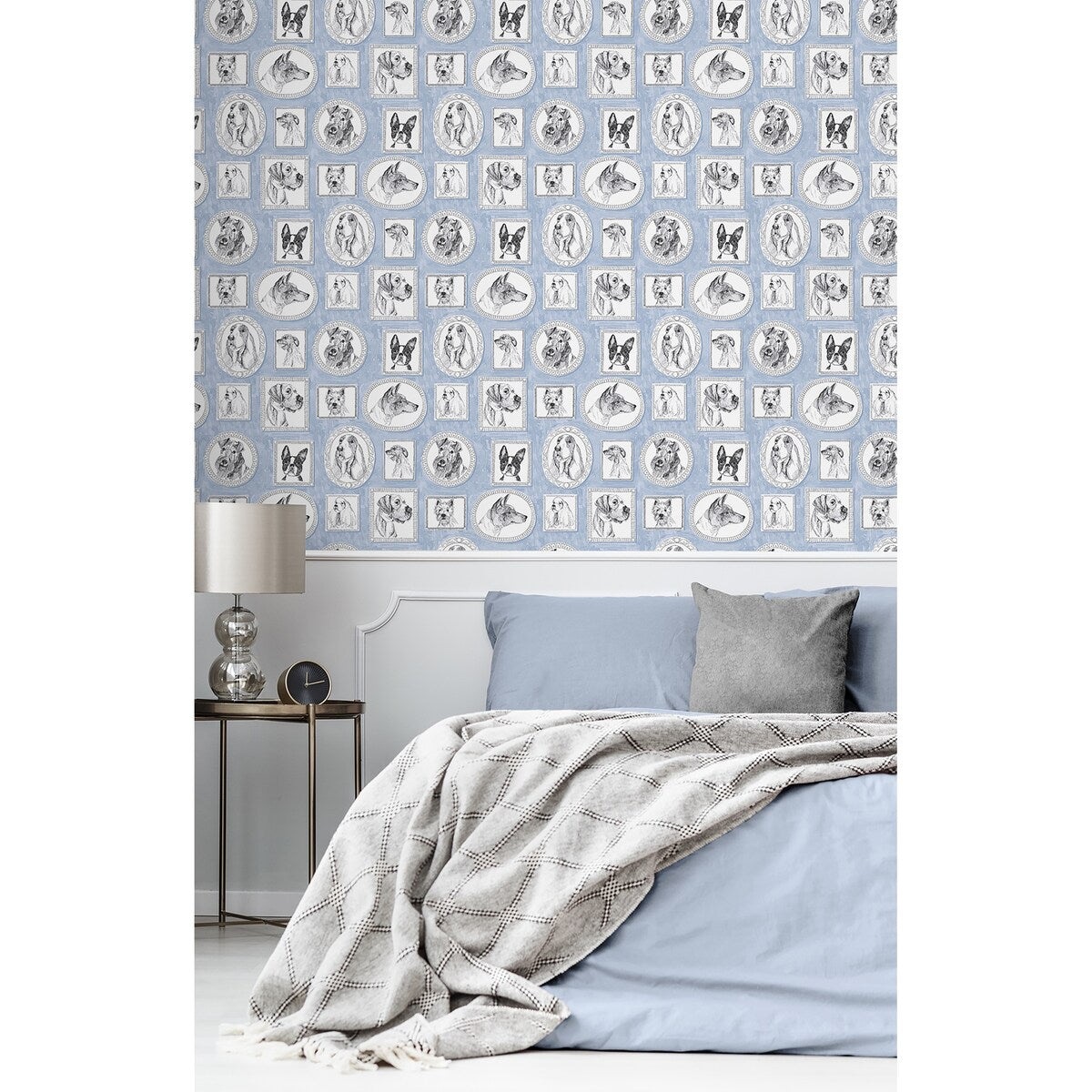 Surface Style Pup Portraits Celestial Peel and Stick Wallpaper - 20.5 in. W x 18 ft. L