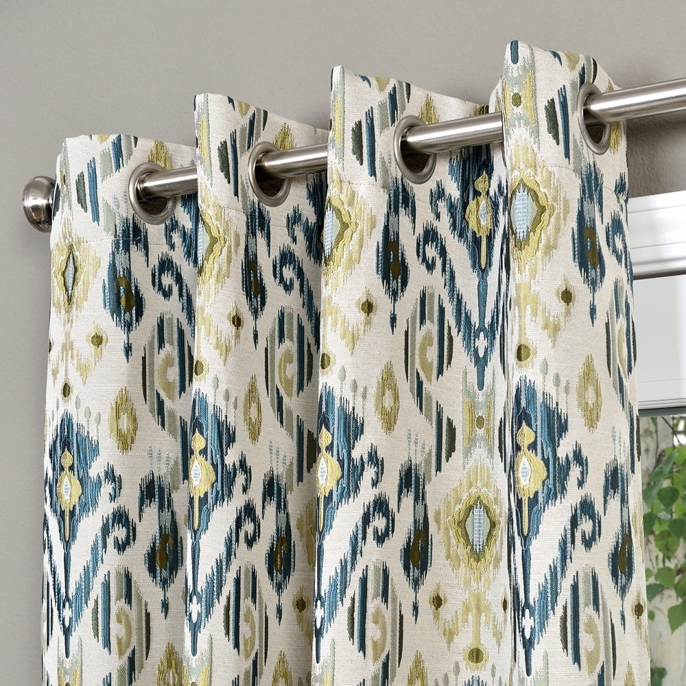 Lambrequin Ankara Textured Heavy Jacquard Curtain Panel