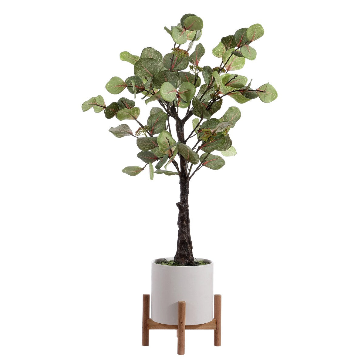 SAFAVIEH Vanessa Faux Decorative Eucalyptus Potted Artificial Tree - 13.4 W x 13.4 L x 34.3 H - 13Wx13Dx34H