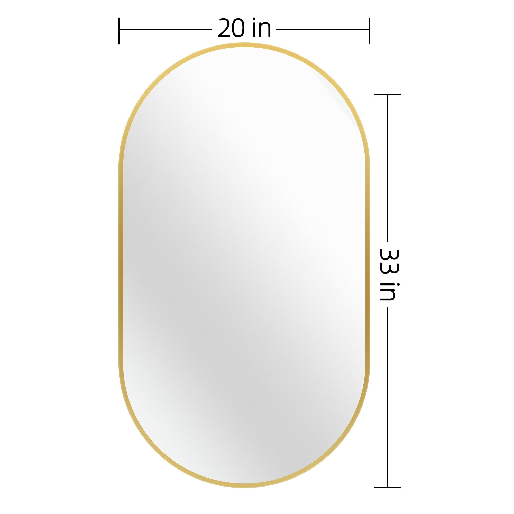 Small Oval Aluminum Framed Wall Bathroom Vanity Mirror