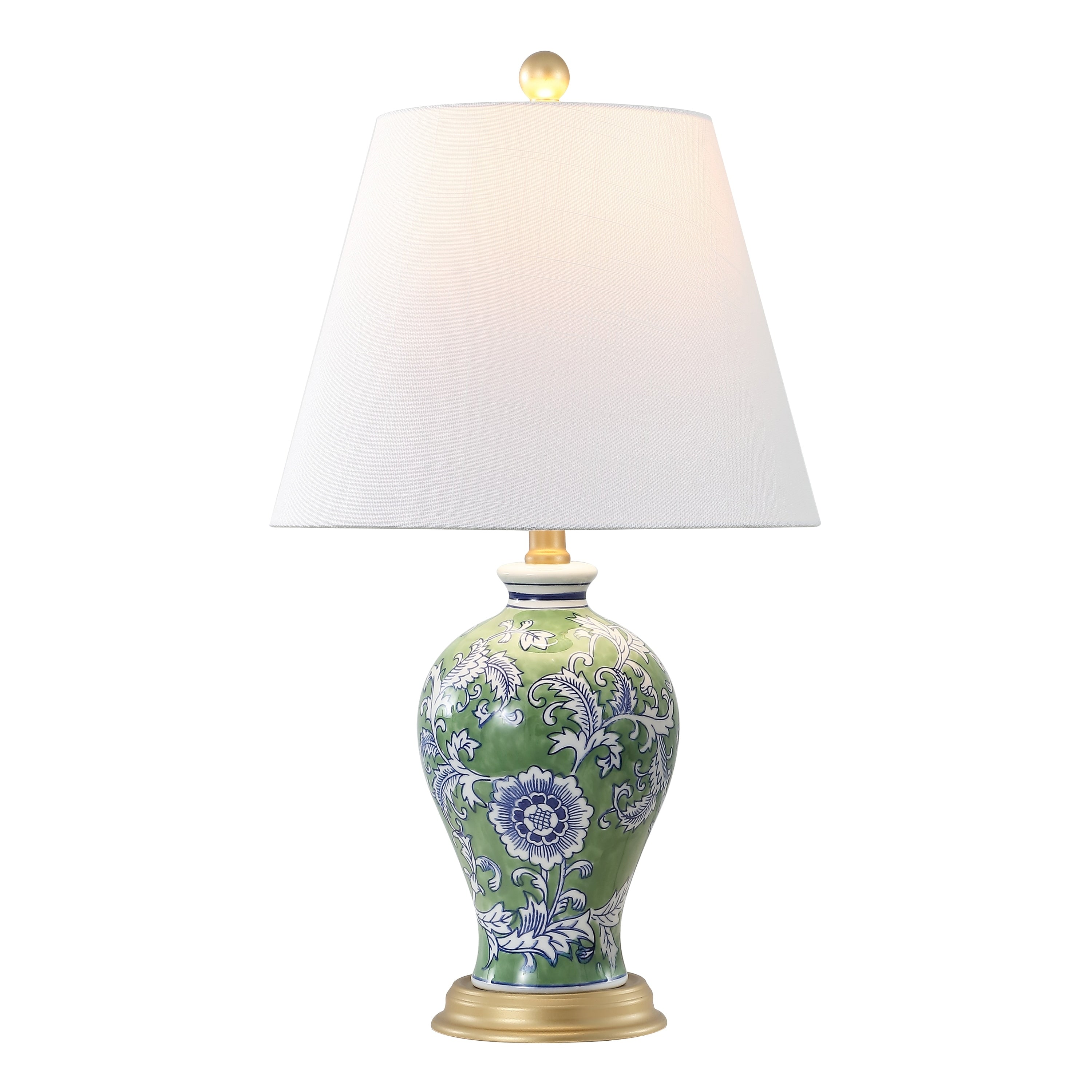 Grace 24 Floral LED Table Lamp, Multi/Brass by JONATHAN Y