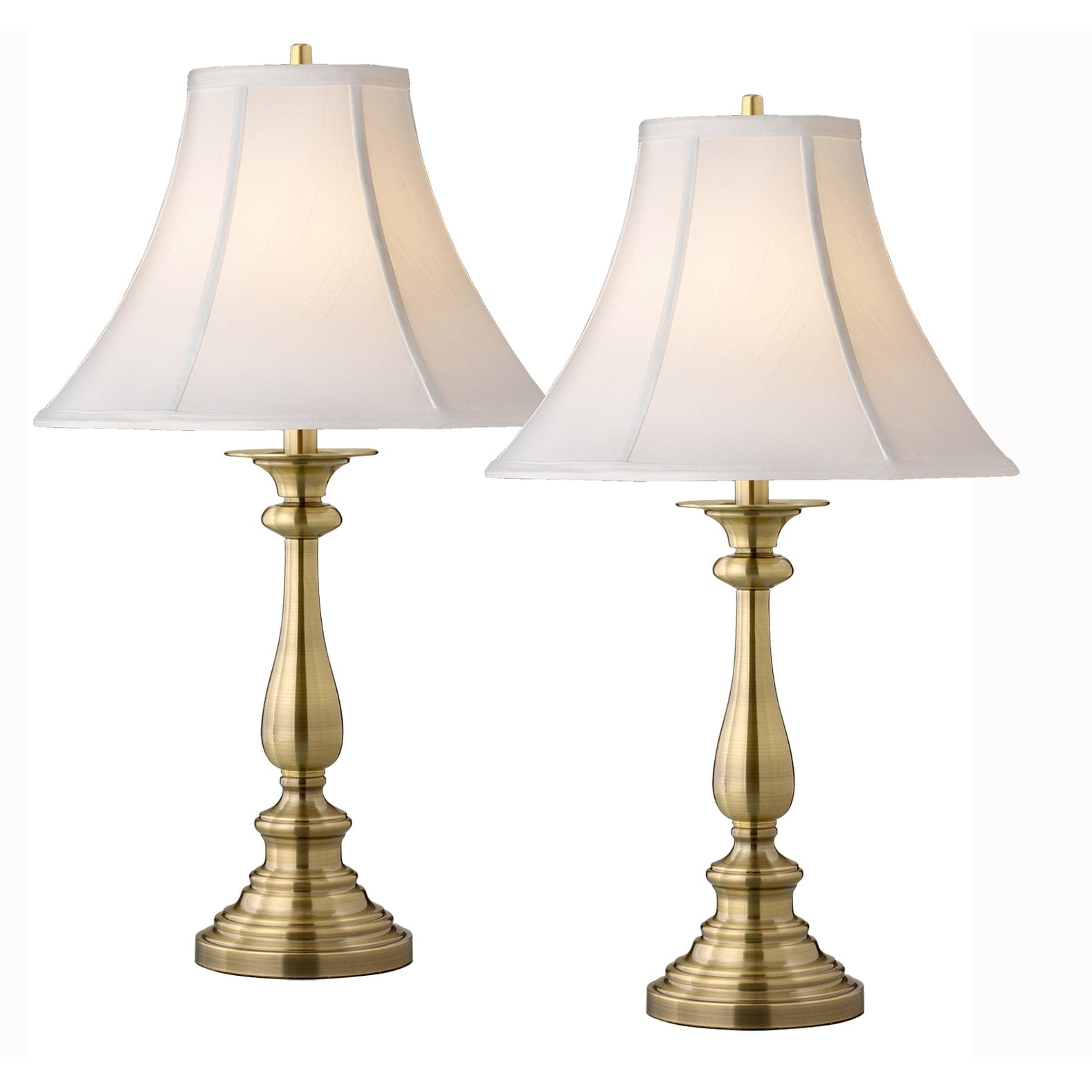 Patrick Henry 27 in. Satin Antique Brass Table Lamp