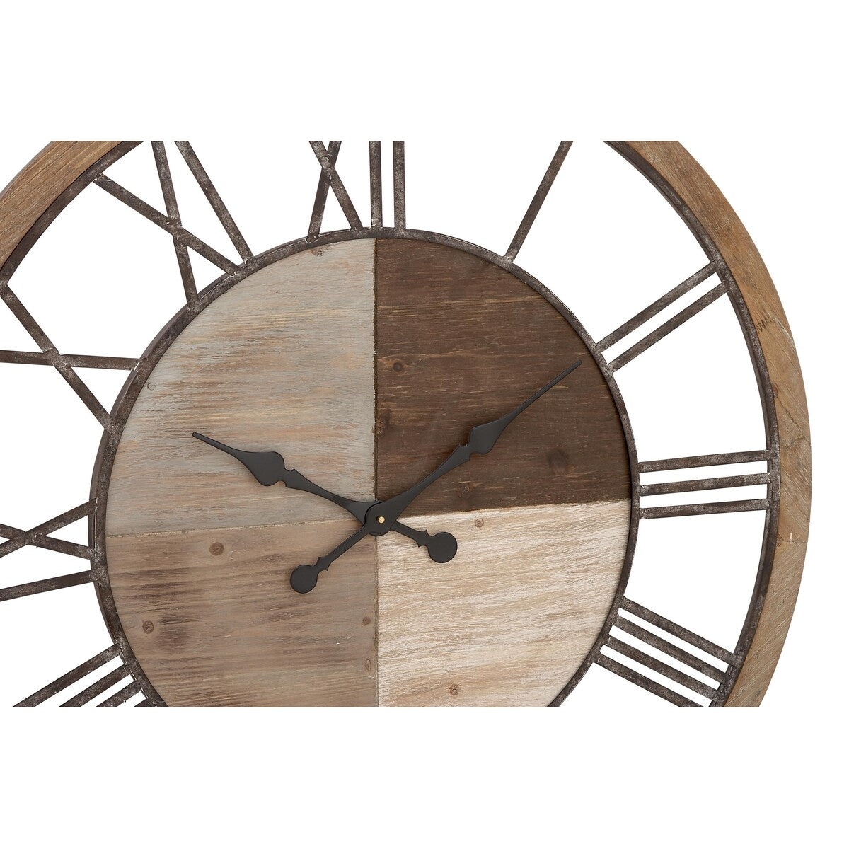 Wood Decorative Wall Clock - Brown - Roche River Decor