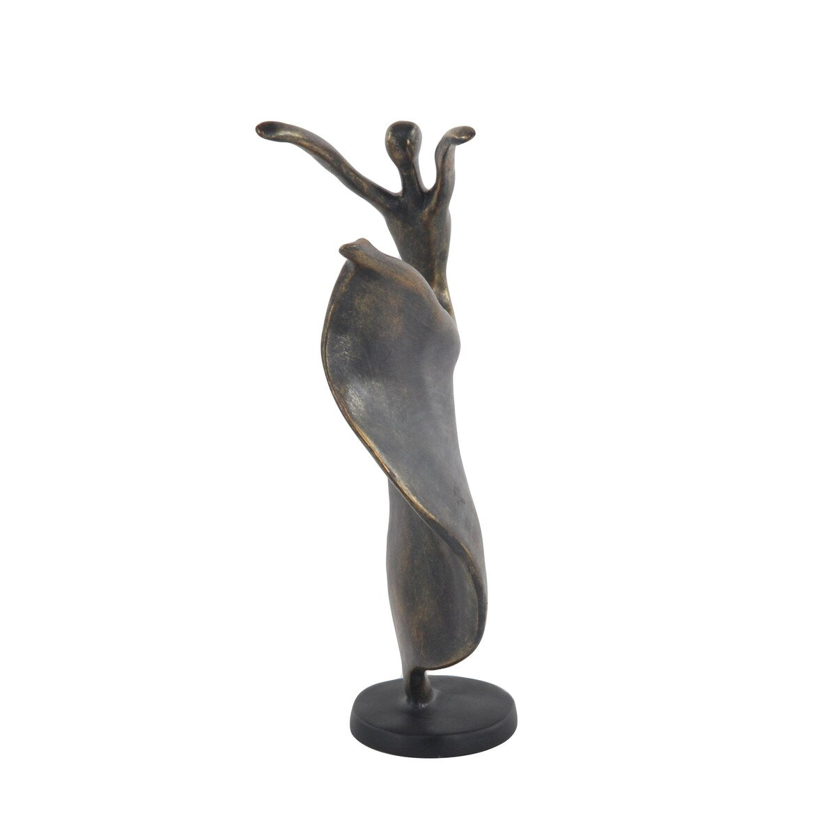 Polystone Dancer Decorative Sculpture - Brass - Roche River Decor