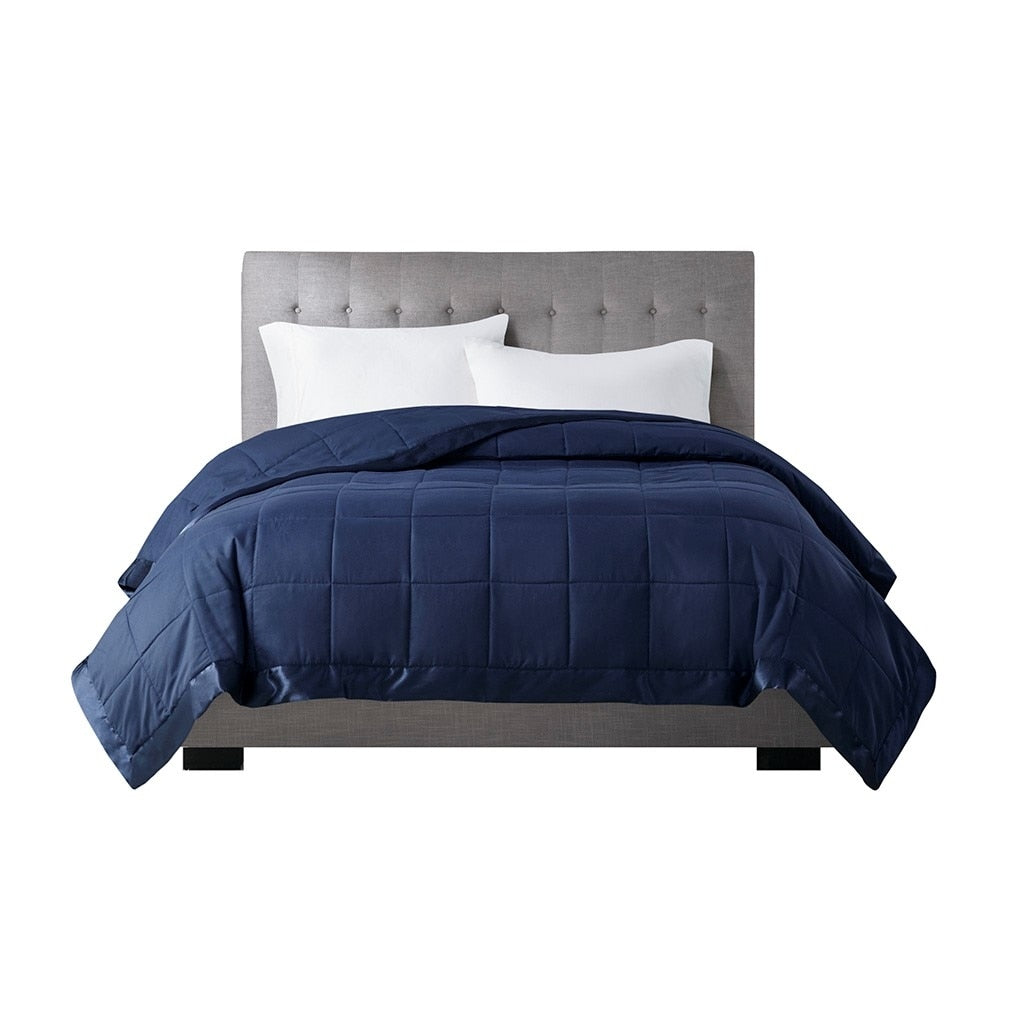 Gracie Mills Larry All-Season Down Alternative Blanket with Satin Trim