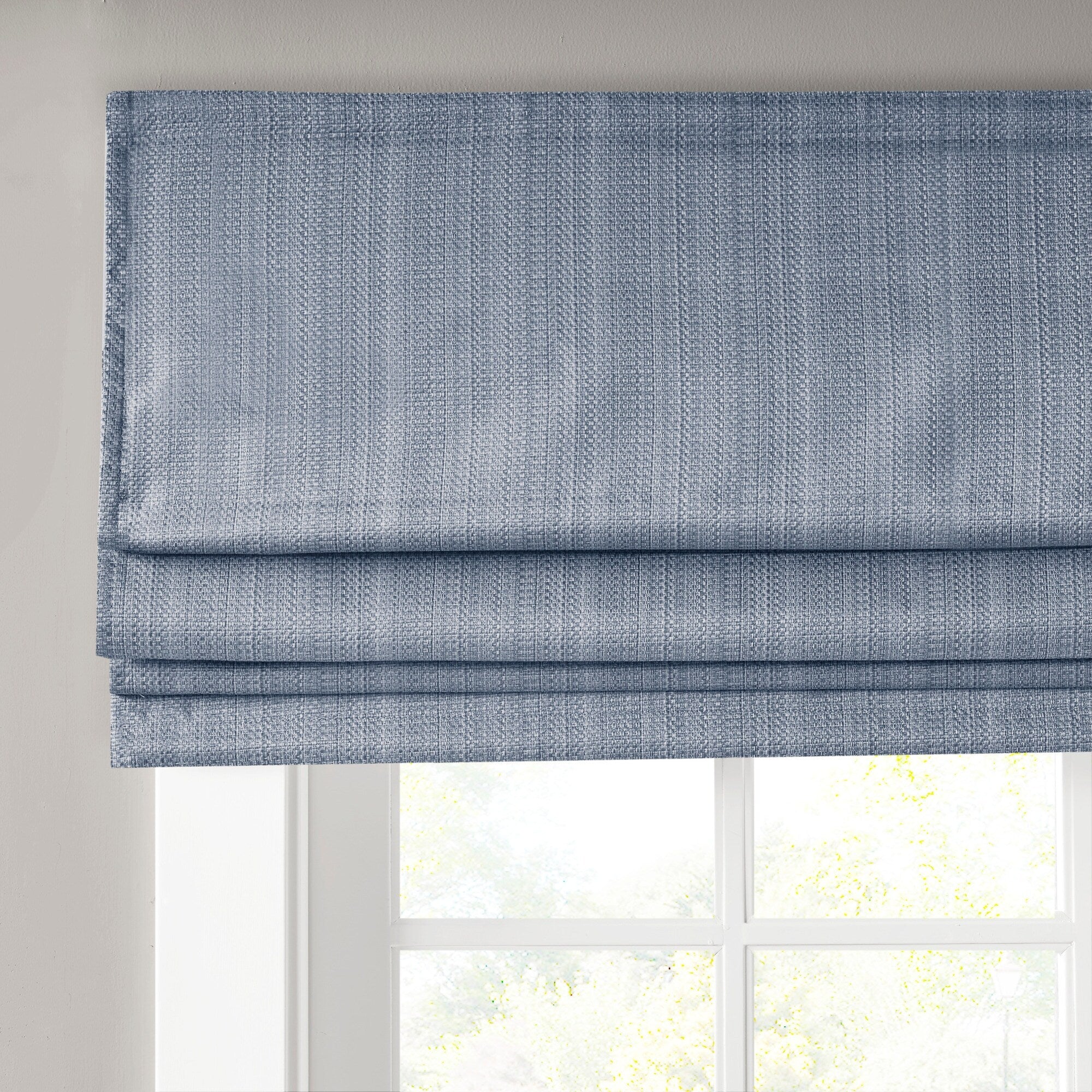 Madison Park Colm Basketweave Room Darkening Cordless Roman Shade