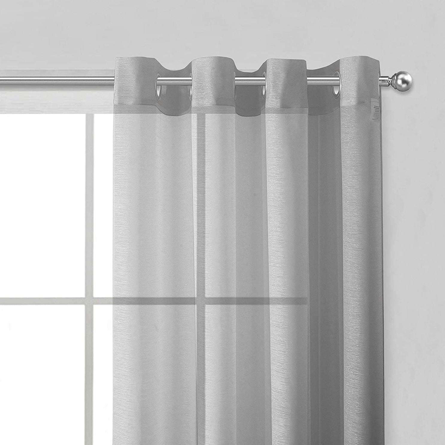 Dainty Home Malibu Extra Wide Curtains Solid Sheer Window Curtain Panel Pair