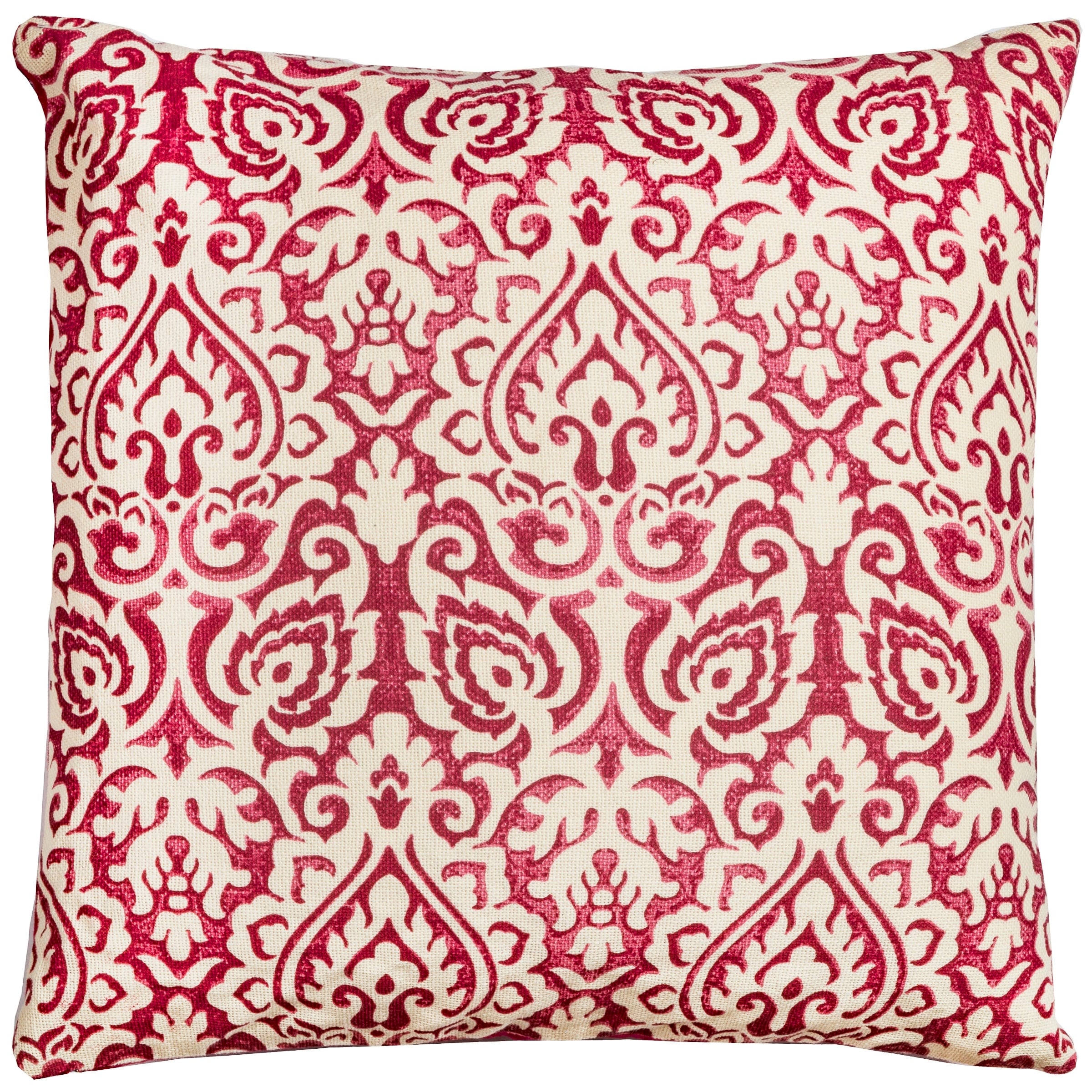 Rizzy Home Distressed Damask Print Throw Pillow Cover