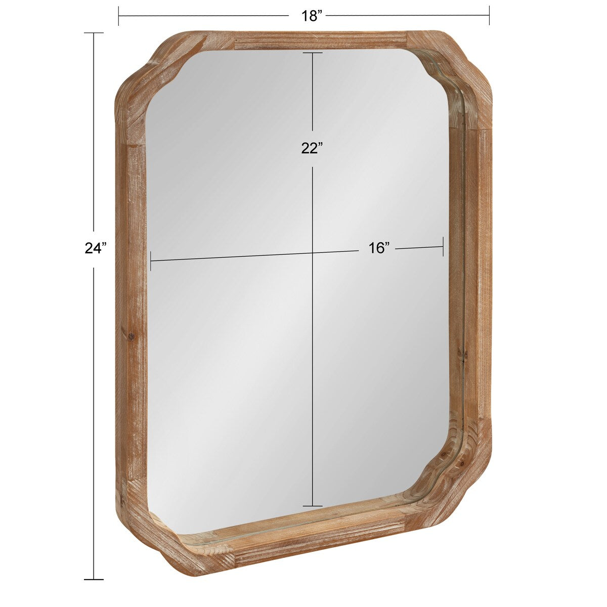 Kate and Laurel Marston Square Wood Wall Mirror