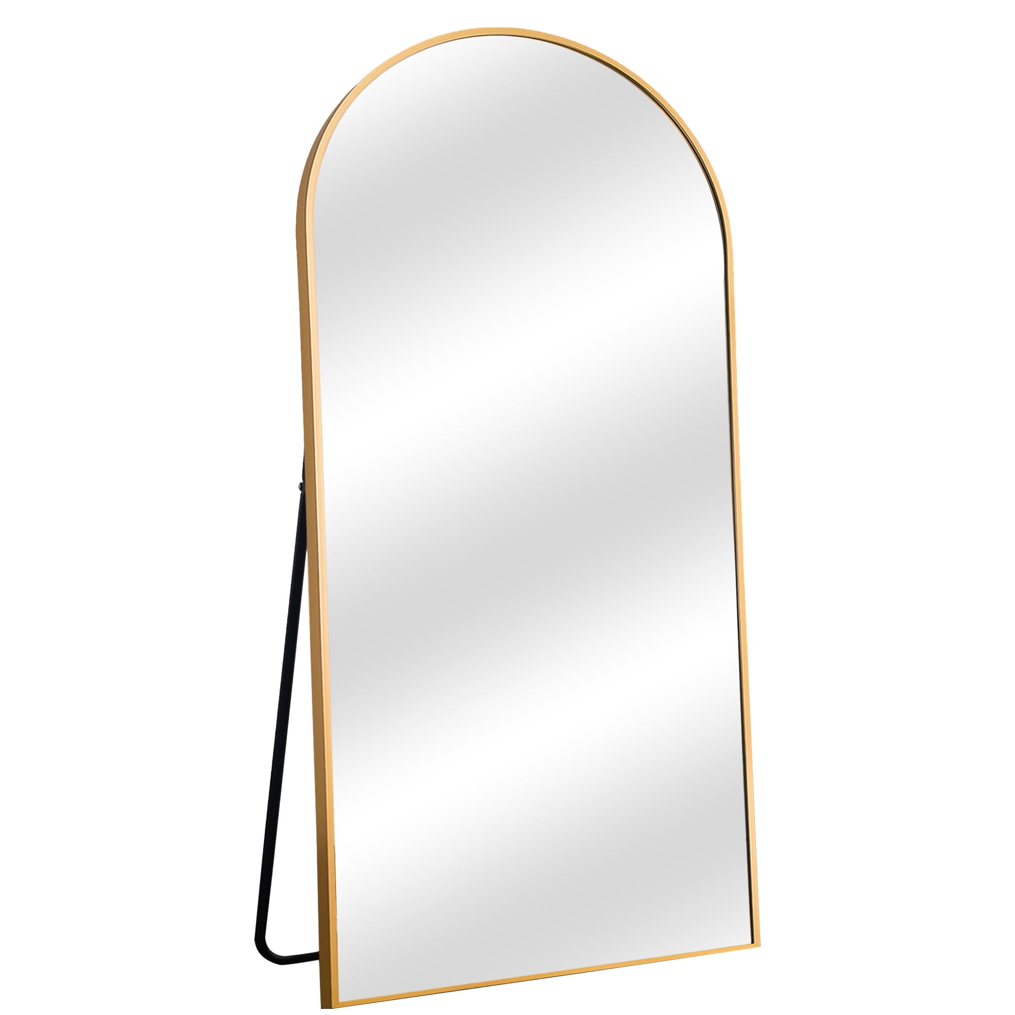 Arched Metal Full-length Standing Floor Mirror