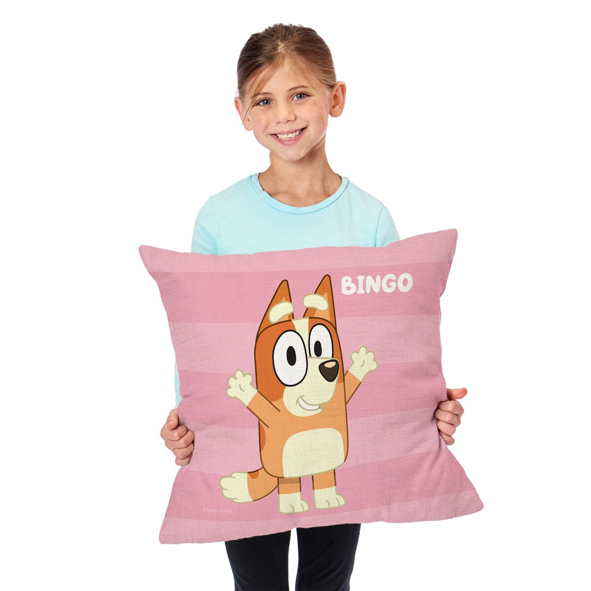 Bluey Roll Call Bingo Printed Throw Pillow - Pink