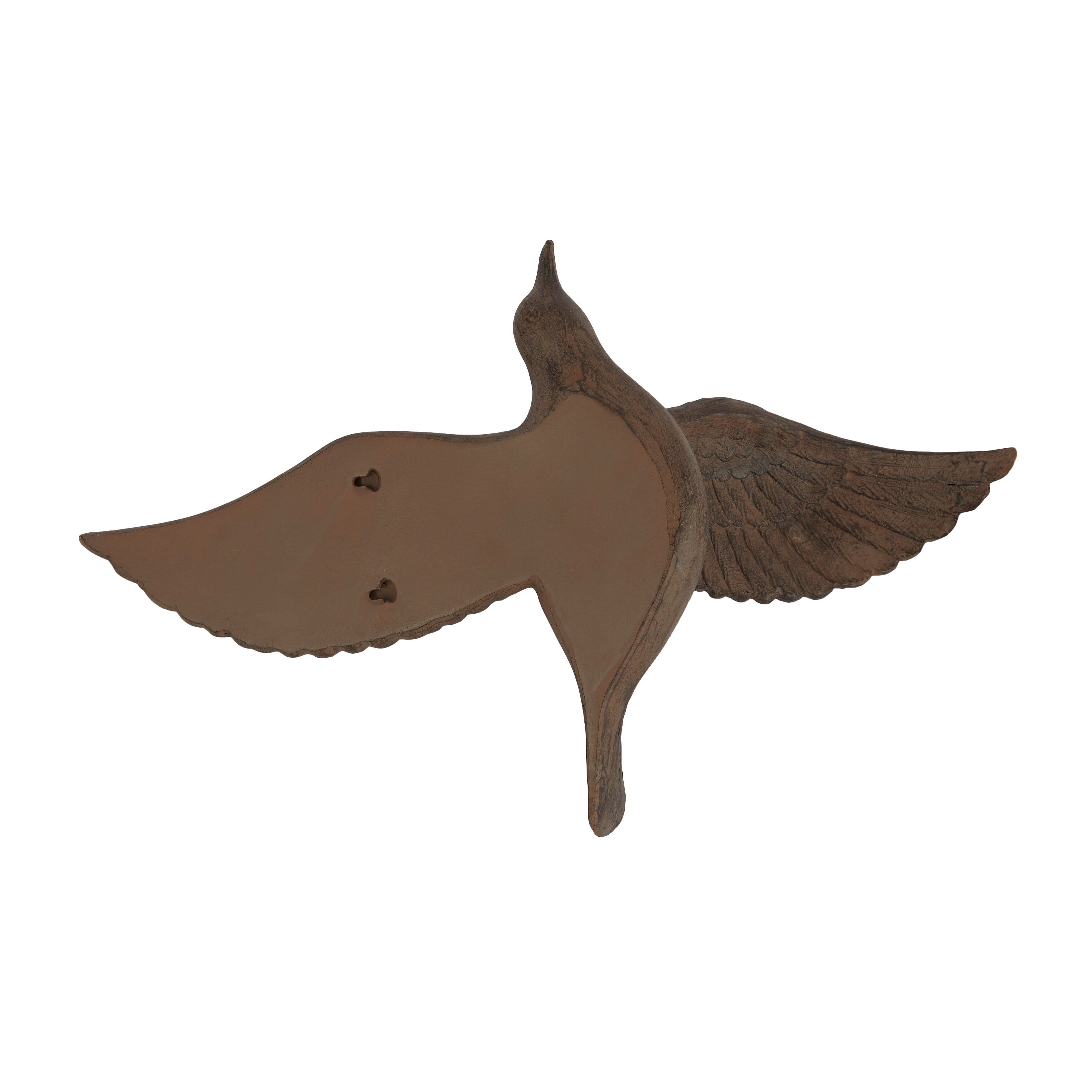 Artistic Polystone Floating Bird Wall Decor (Set of 6) - Gold, Brown, Silver