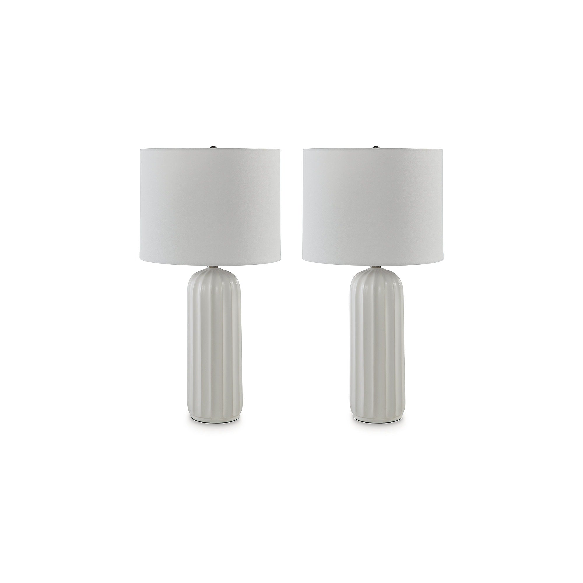 Signature Design by Ashley Clarkland White Table Lamp (Set of 2) - 13W x 13D x 25H