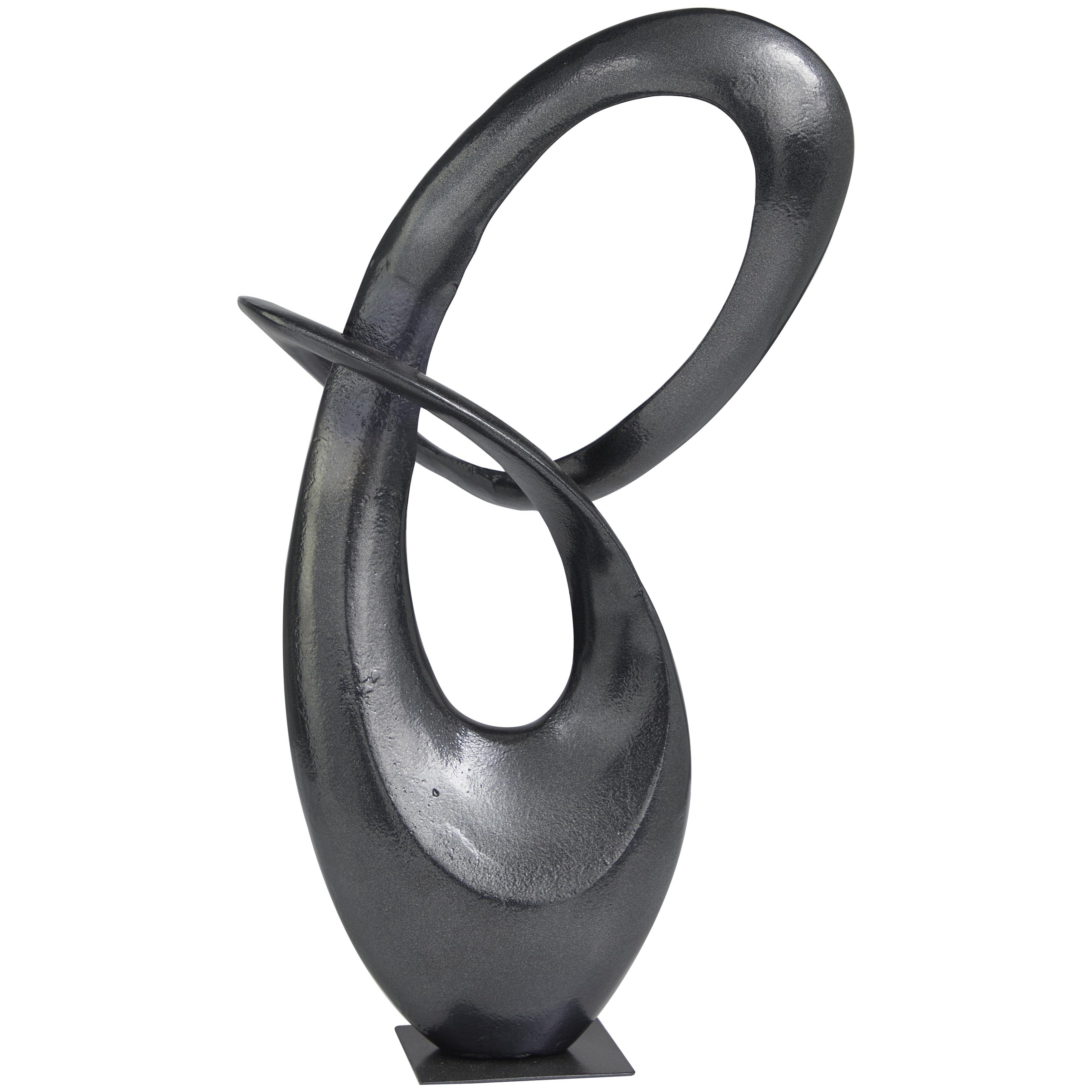 Dark Gray or Gold Aluminum Metal Abstract Decorative Sculpture